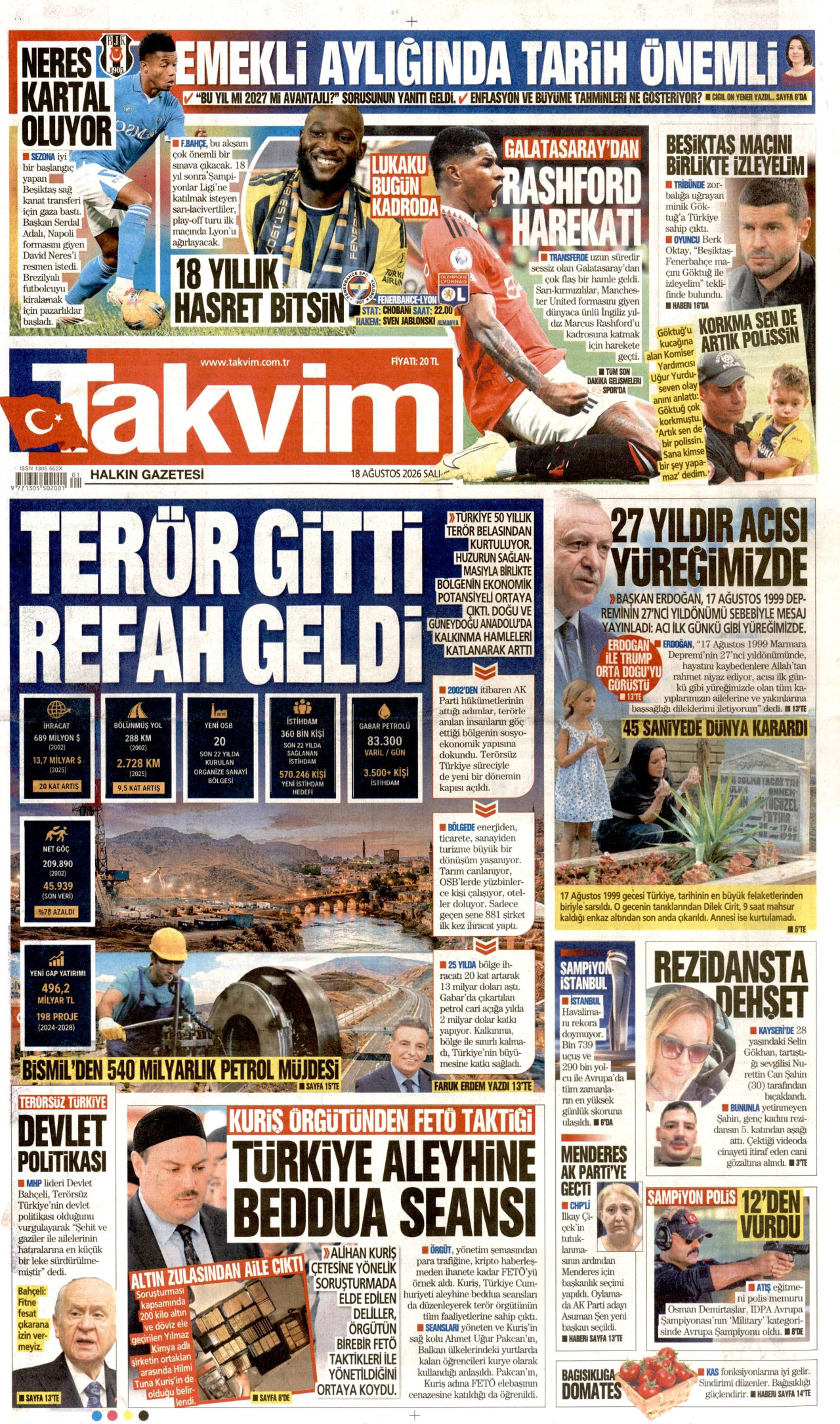 Gazeteler bugün ne yazdı? (18 Ağustos) - 8. fotoğraf