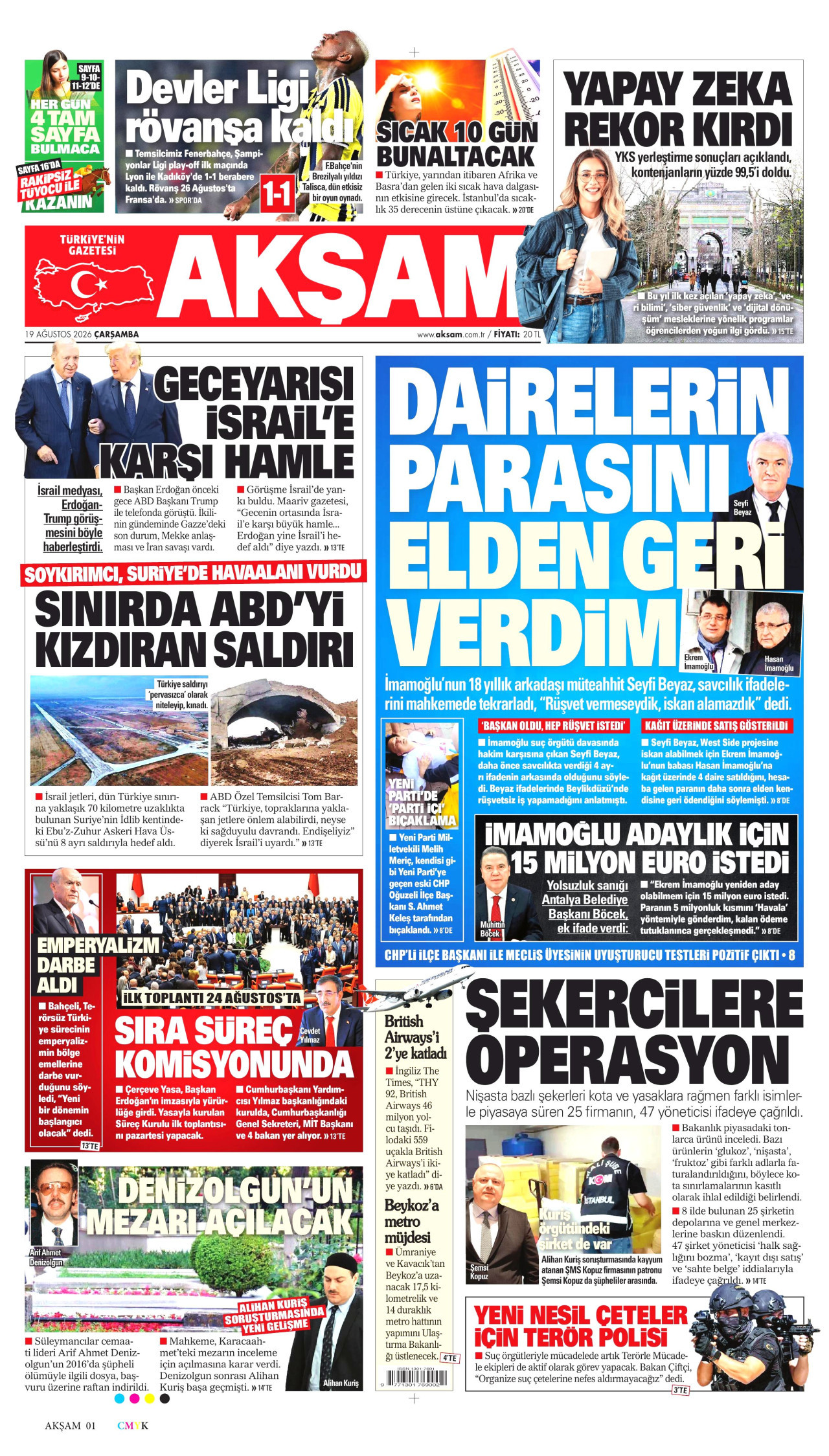 Gazeteler bugün ne yazdı? (19 Ağustos) - 8. fotoğraf