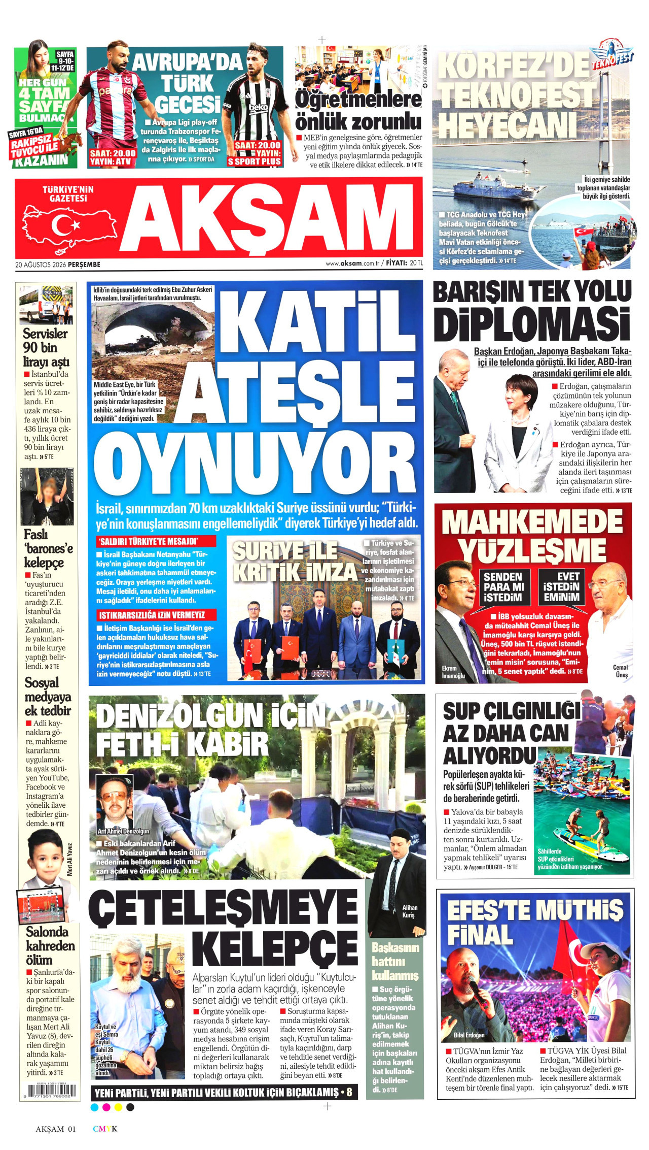 Gazeteler bugün ne yazdı? (20 Ağustos) - 8. fotoğraf