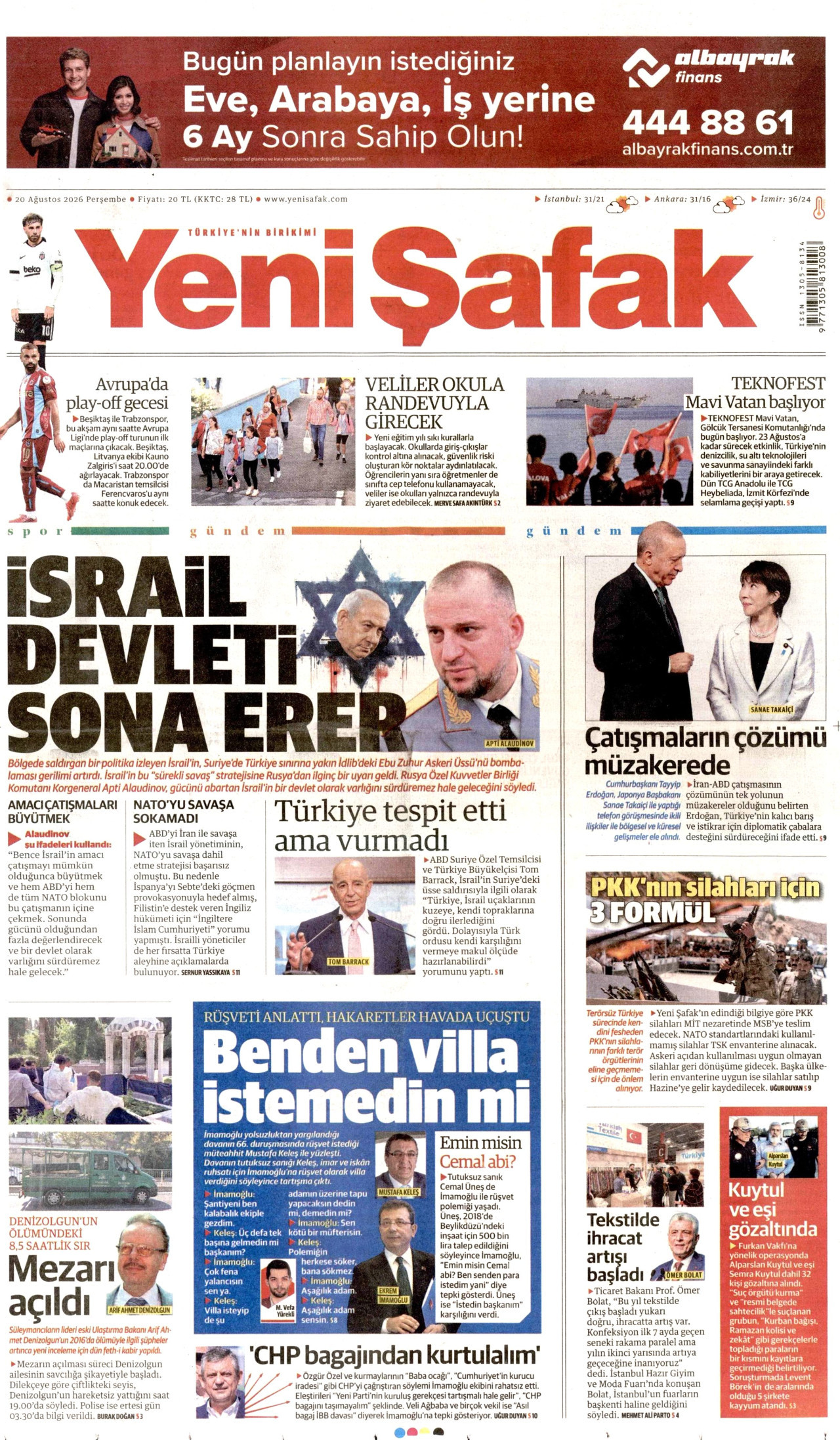 Gazeteler bugün ne yazdı? (20 Ağustos) - 5. fotoğraf