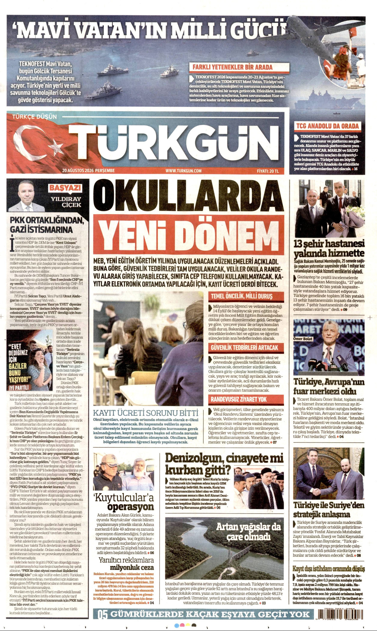 Gazeteler bugün ne yazdı? (20 Ağustos) - 7. fotoğraf