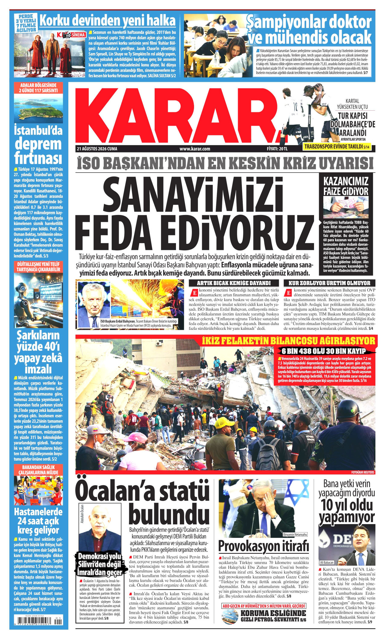 Gazeteler bugün ne yazdı? (21 Ağustos) - 10. fotoğraf