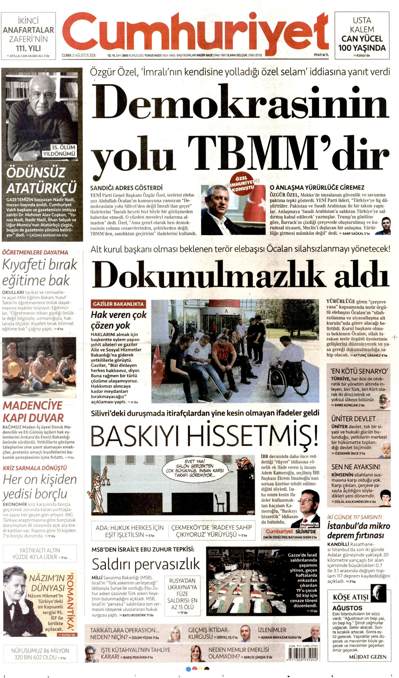Gazeteler bugün ne yazdı? (21 Ağustos) - 3. fotoğraf