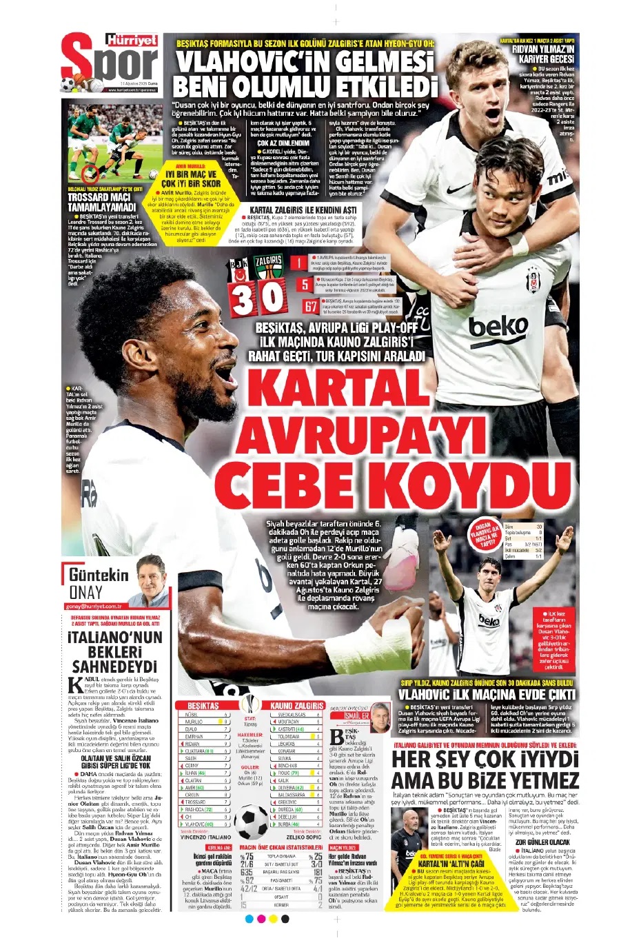 Kartal Avrupa'yı cebe koydu! Spor basını bugün ne yazdı? (21 Ağustos) - 7. fotoğraf