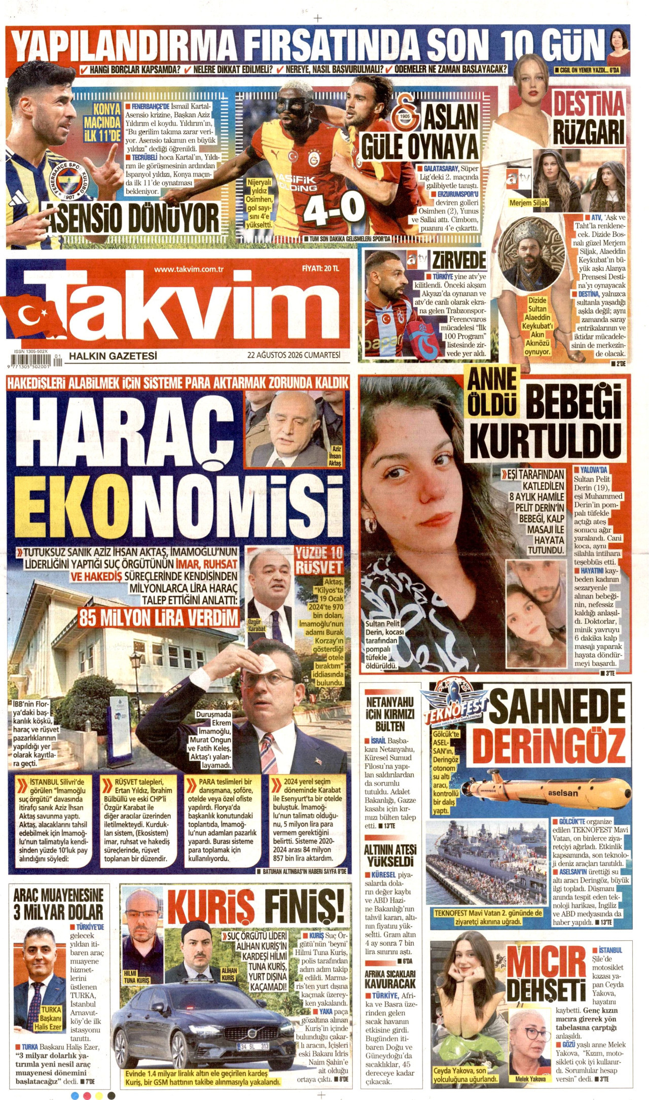 Gazeteler bugün ne yazdı? (22 Ağustos) - 12. fotoğraf