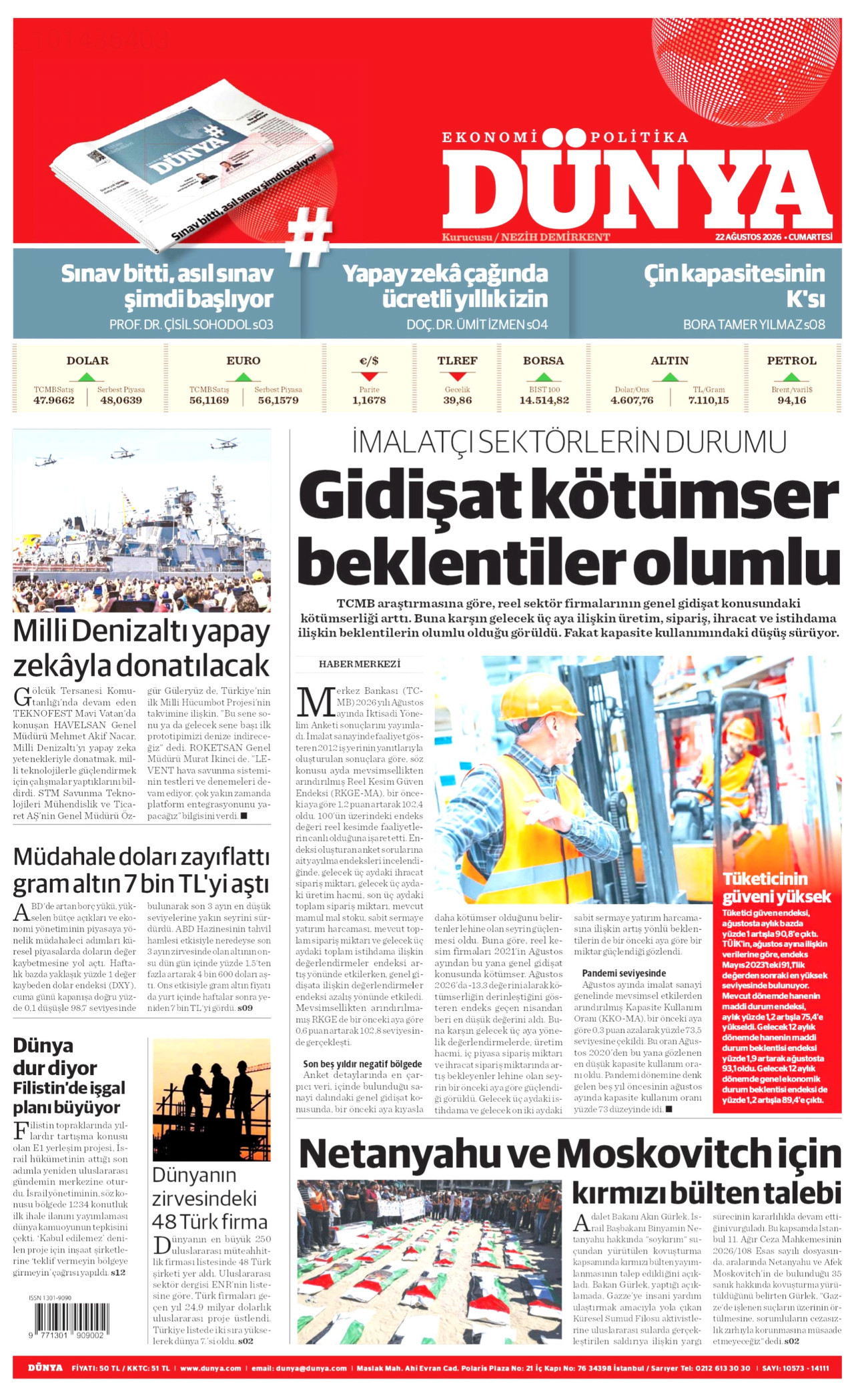 Gazeteler bugün ne yazdı? (22 Ağustos) - 1. fotoğraf