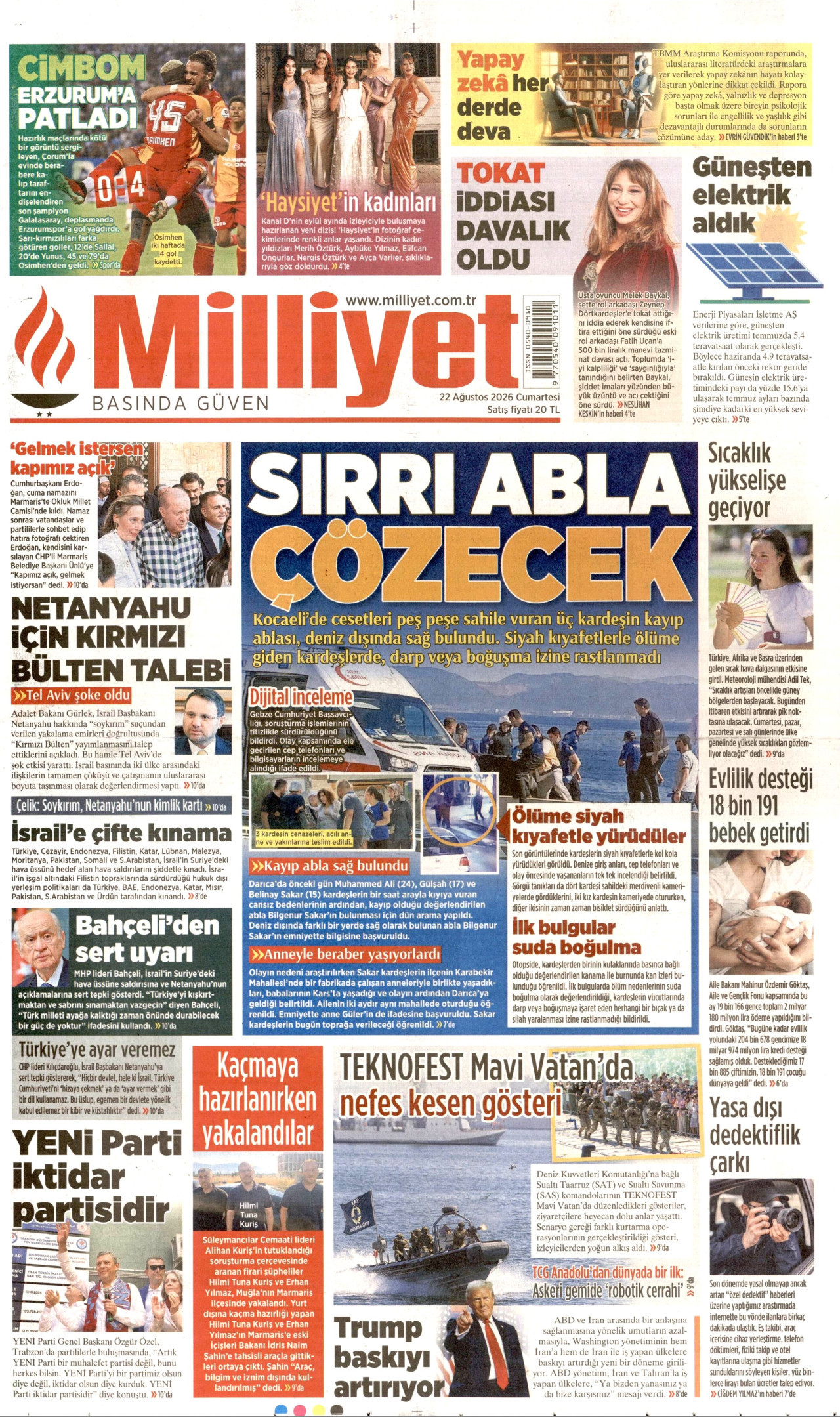 Gazeteler bugün ne yazdı? (22 Ağustos) - 10. fotoğraf