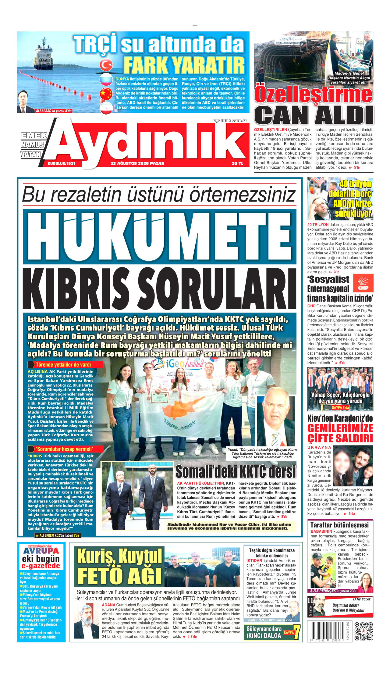 Gazeteler bugün ne yazdı? (23 Ağustos) - 6. fotoğraf