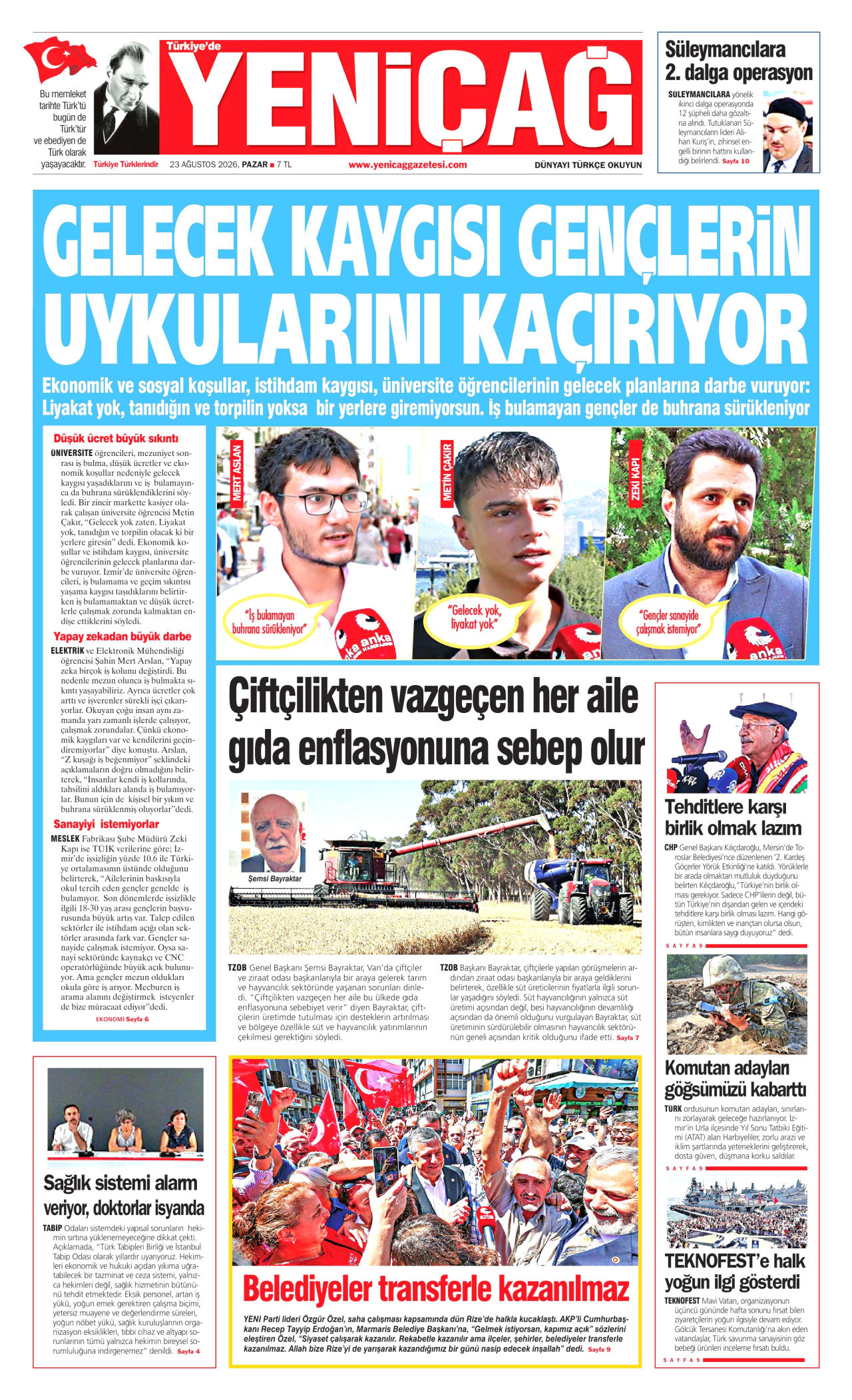 Gazeteler bugün ne yazdı? (23 Ağustos) - 7. fotoğraf