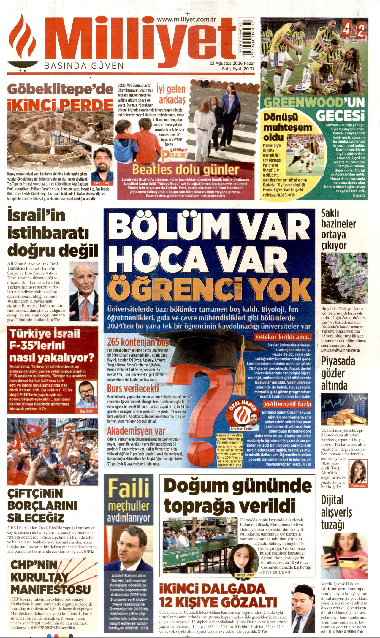 Gazeteler bugün ne yazdı? (23 Ağustos) - 4. fotoğraf