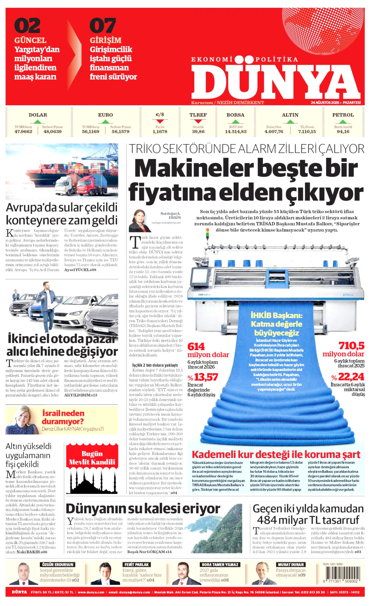 Gazeteler bugün ne yazdı? (24 Ağustos)  - 2. fotoğraf