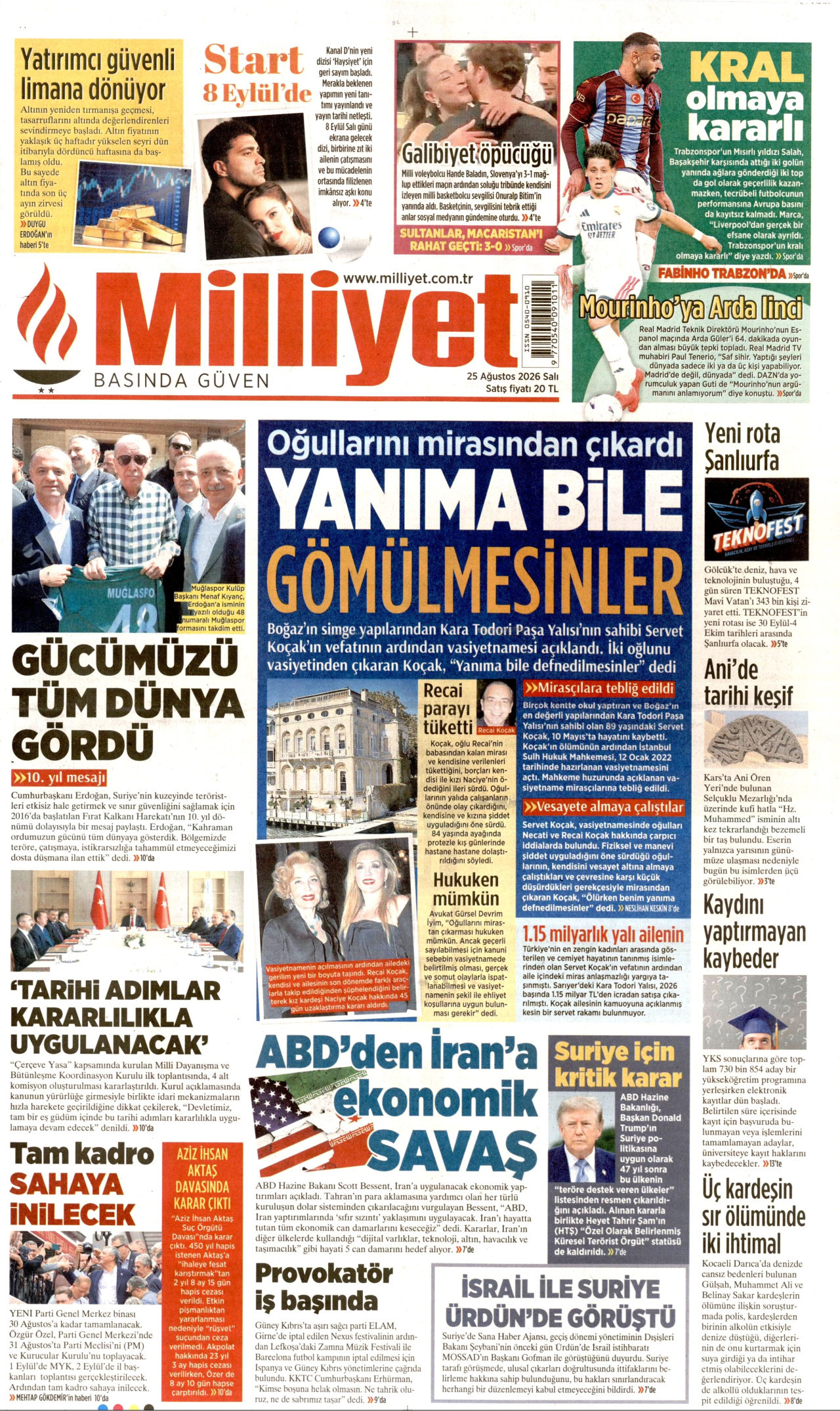 Gazeteler bugün ne yazdı? (25 Ağustos) - 9. fotoğraf
