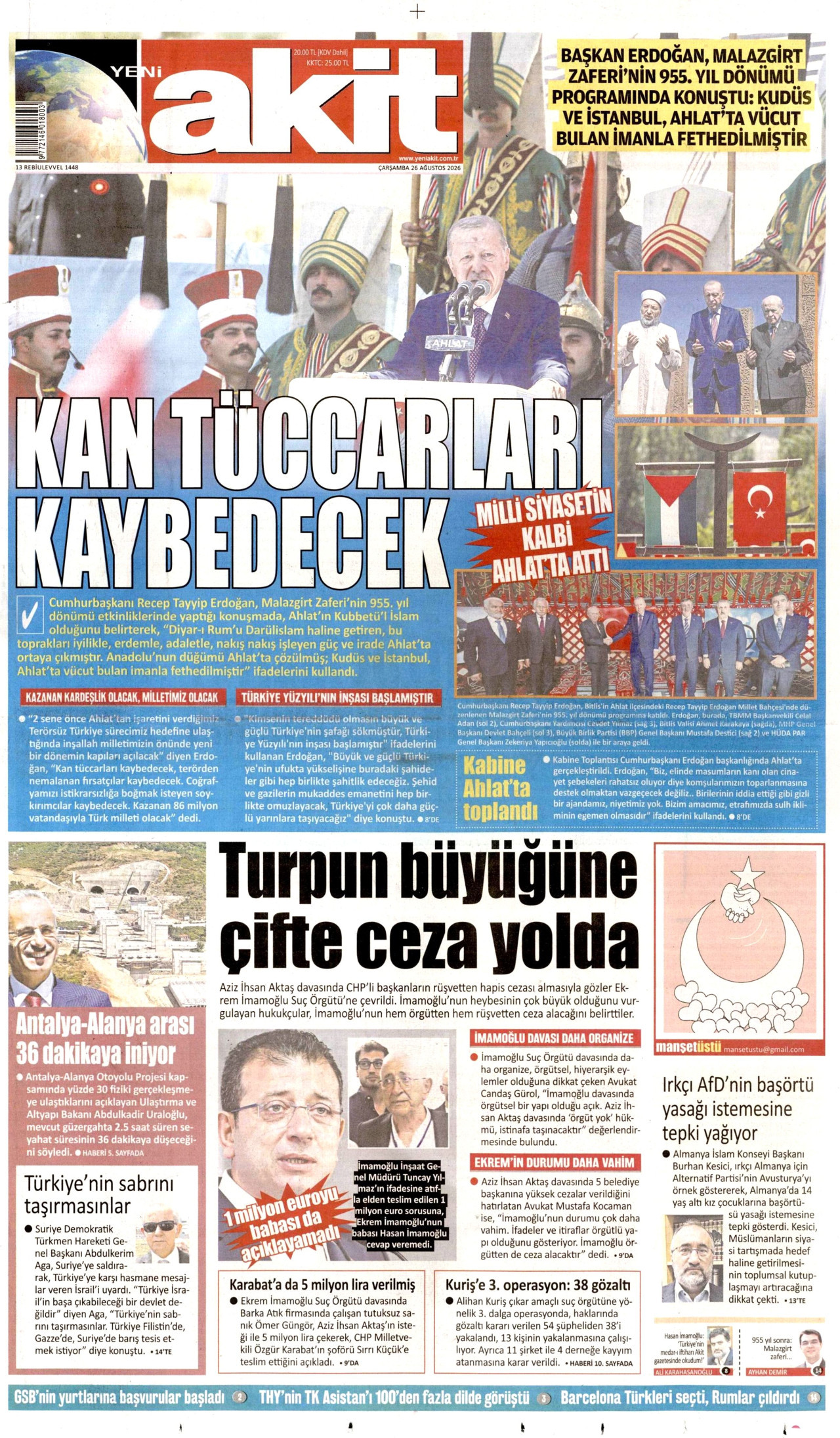 Gazeteler bugün ne yazdı? (26 Ağustos) - 8. fotoğraf