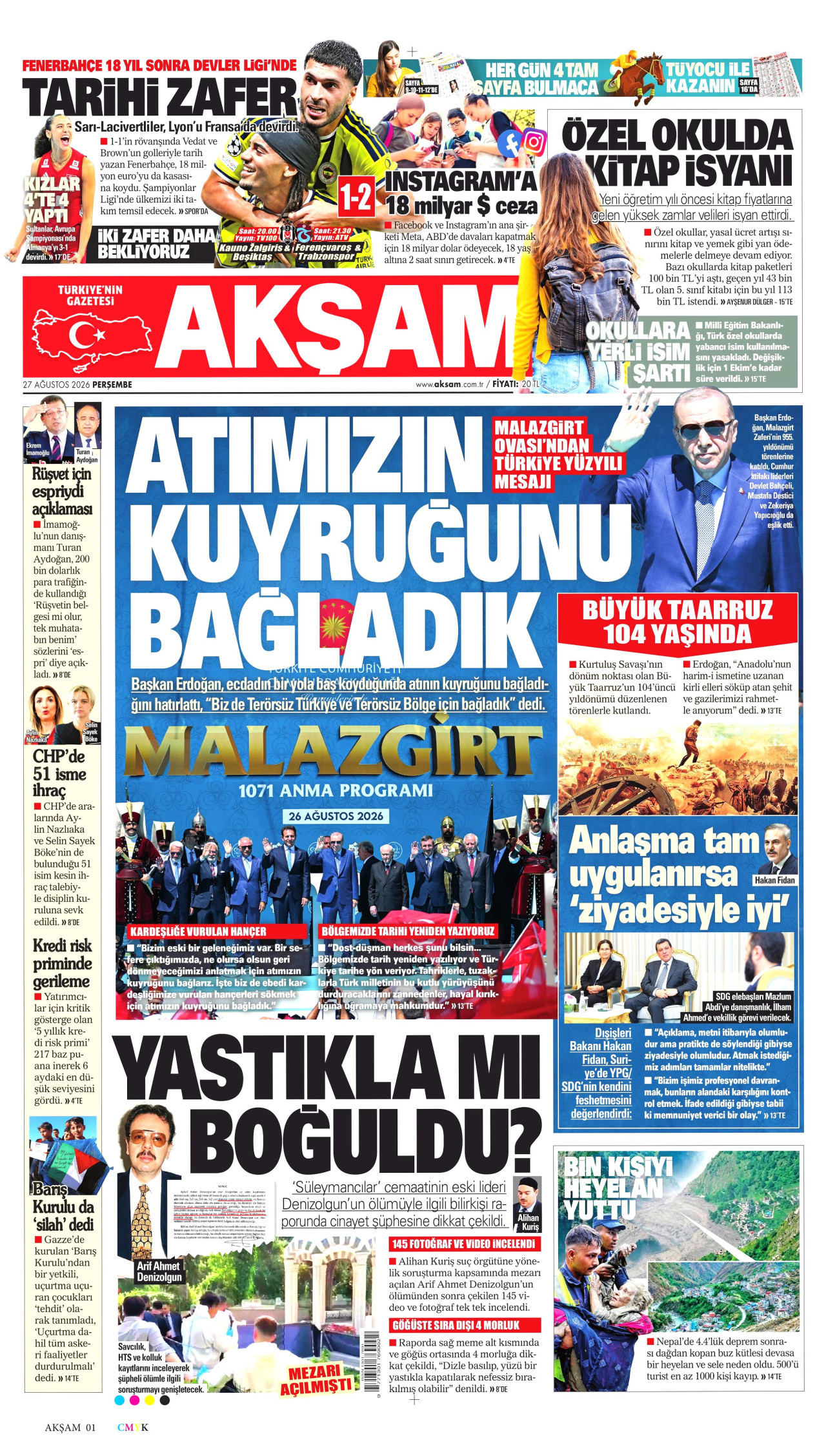 Gazeteler bugün ne yazdı? (27 Ağustos) - 10. fotoğraf