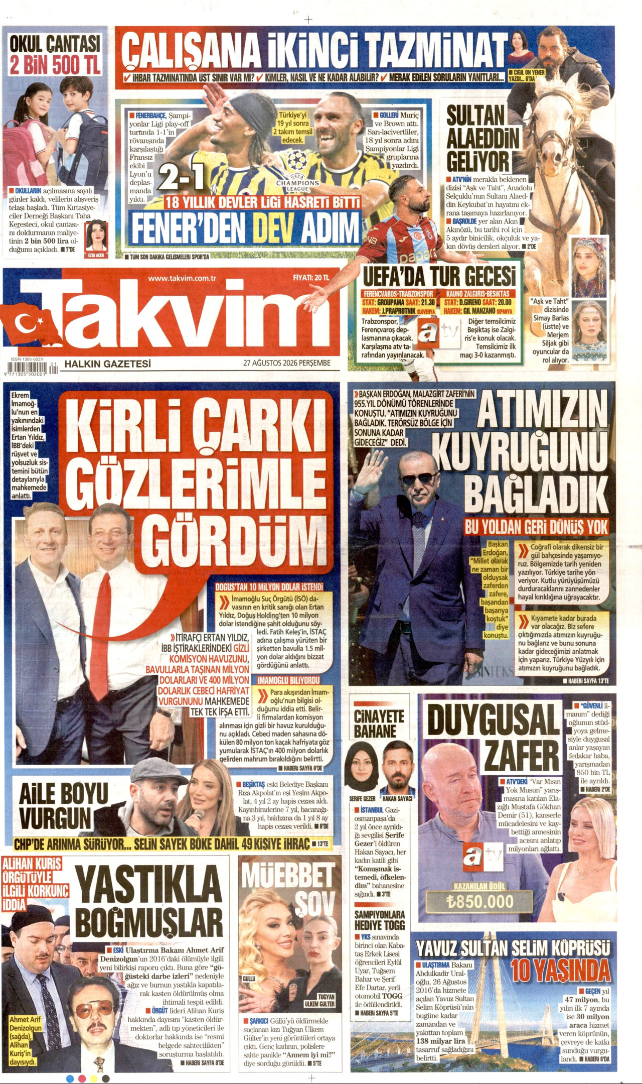 Gazeteler bugün ne yazdı? (27 Ağustos) - 6. fotoğraf