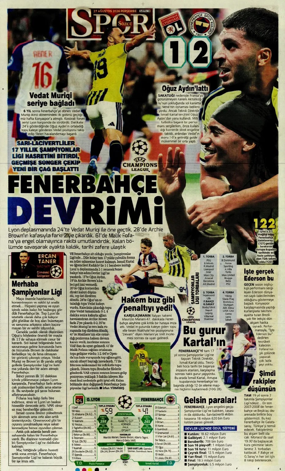 Sen Fener'in kim olduğunu BiLYON mu! Spor basını bugün ne yazdı? (27 Ağustos) - 11. fotoğraf