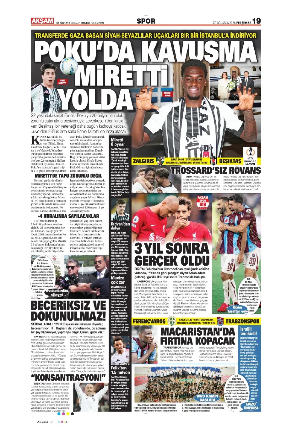 Sen Fener'in kim olduğunu BiLYON mu! Spor basını bugün ne yazdı? (27 Ağustos) - 2. fotoğraf