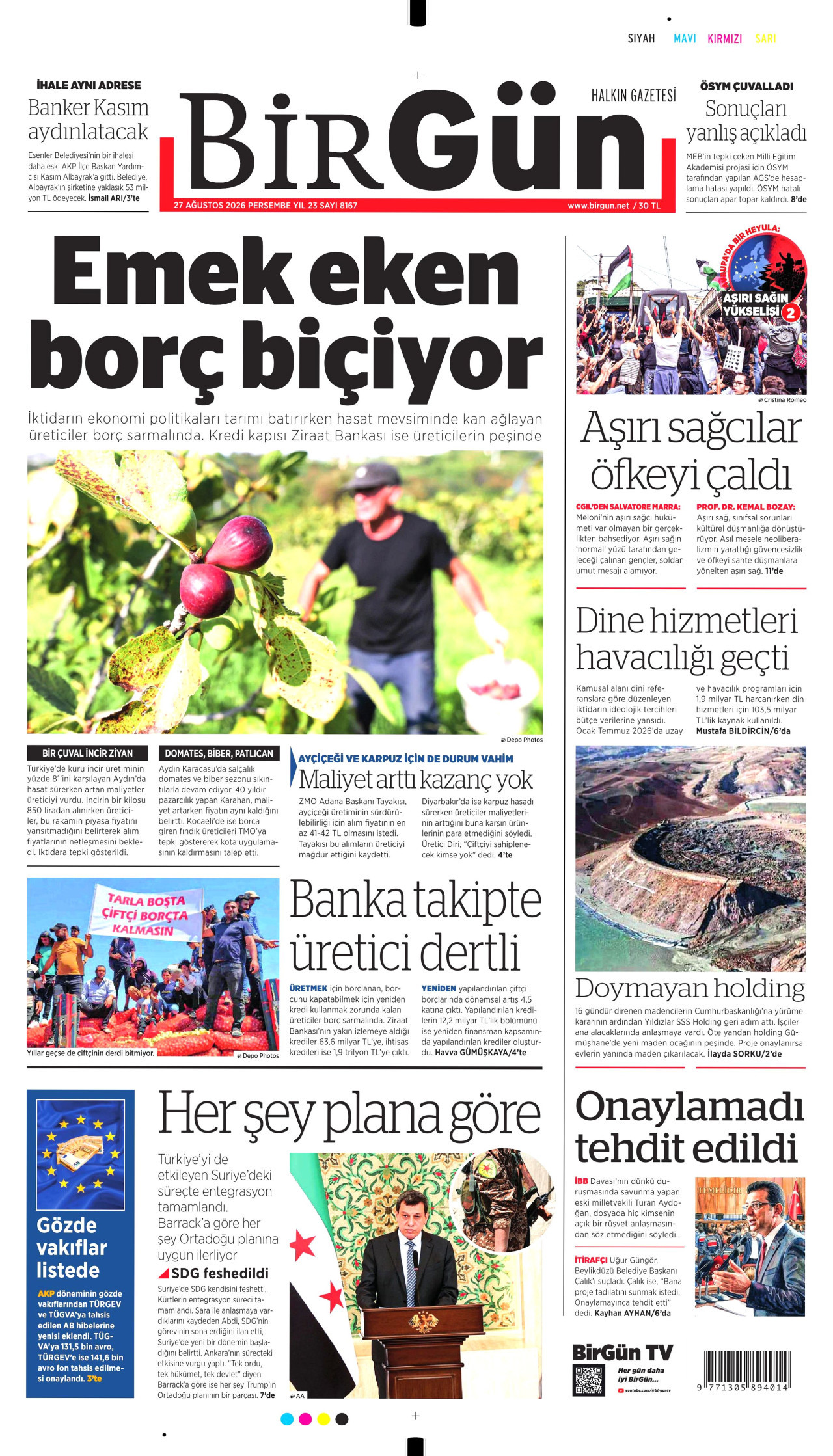 Gazeteler bugün ne yazdı? (27 Ağustos) - 1. fotoğraf
