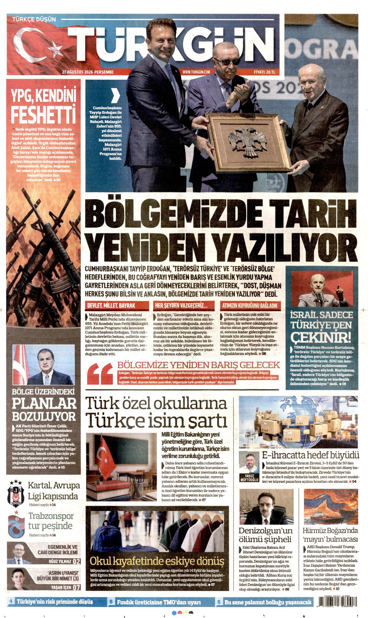 Gazeteler bugün ne yazdı? (27 Ağustos) - 8. fotoğraf