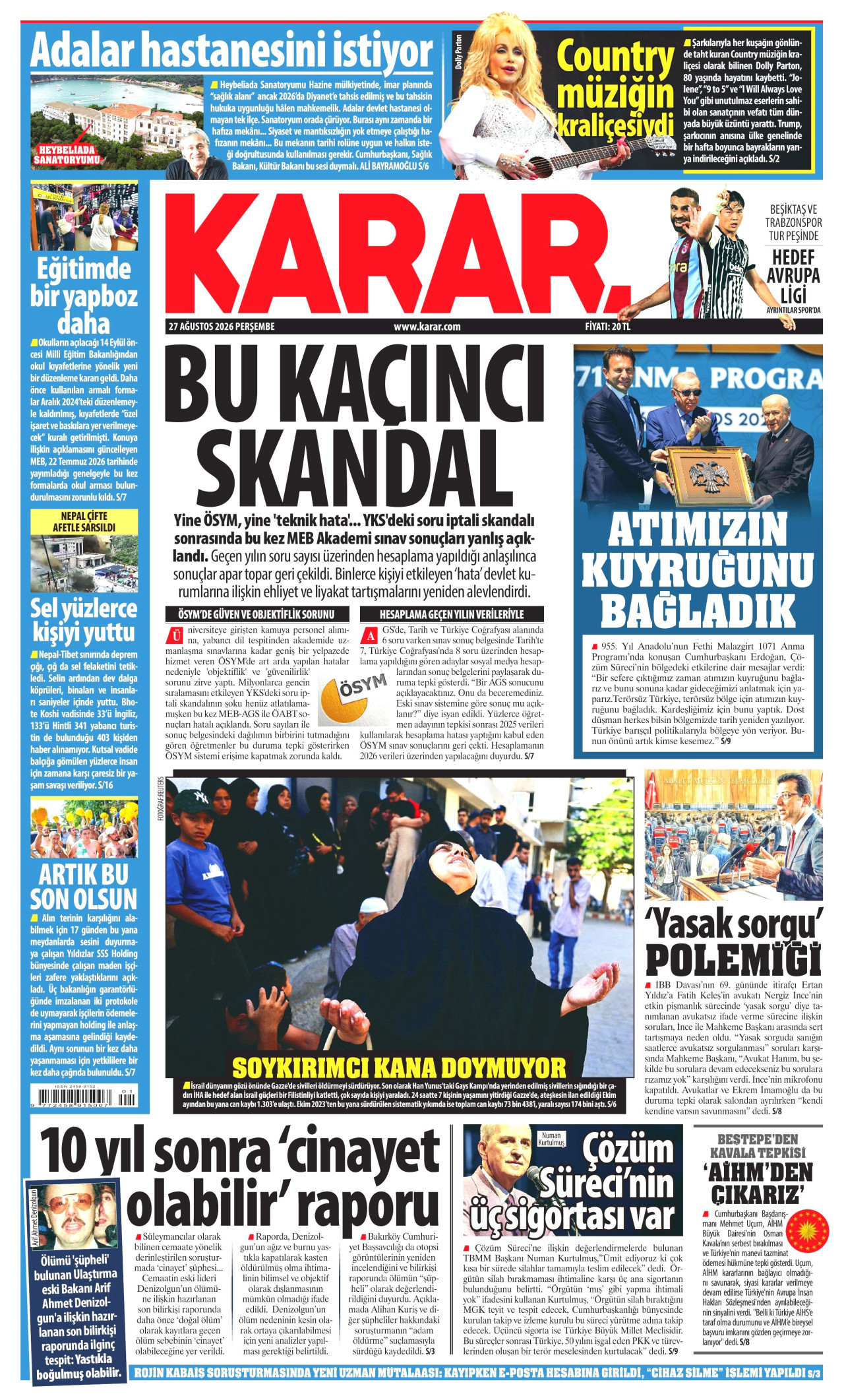 Gazeteler bugün ne yazdı? (27 Ağustos) - 9. fotoğraf