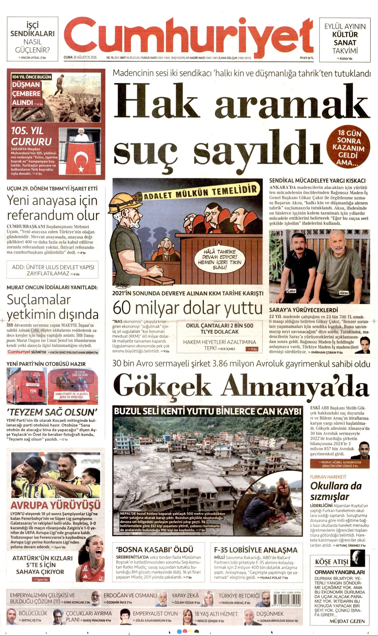 Gazeteler bugün ne yazdı? (28 Ağustos) - 3. fotoğraf
