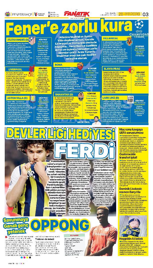 Devler Ligi hediyesi Ferdi | Spor manşetleri - 1. fotoğraf