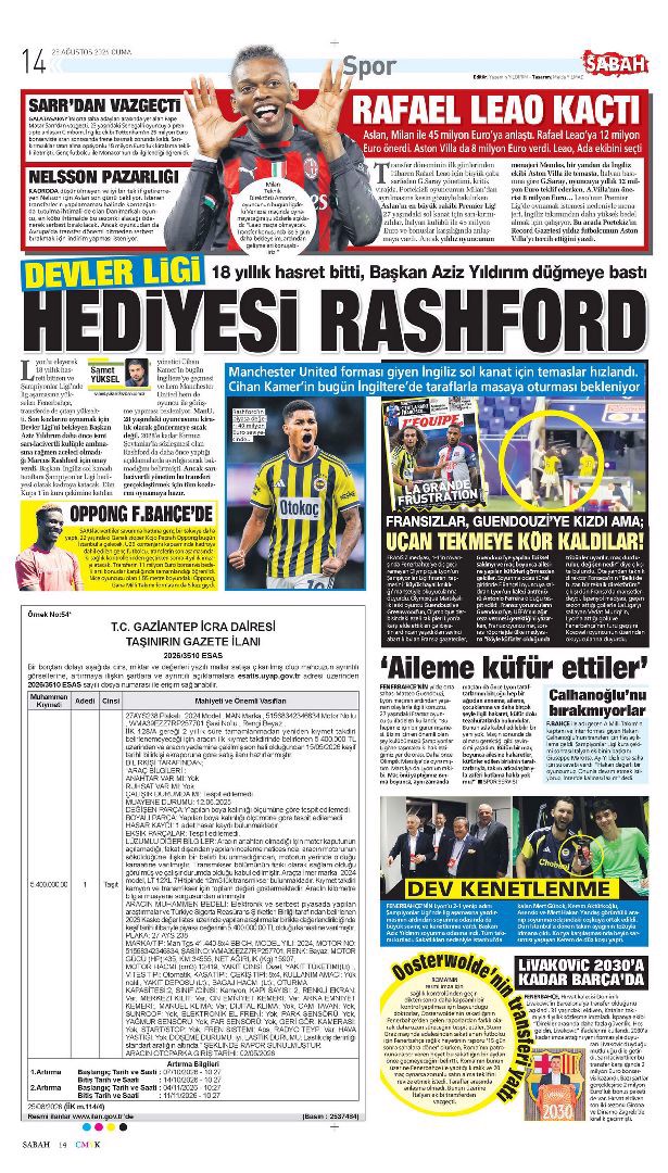 Devler Ligi hediyesi Ferdi | Spor manşetleri - 9. fotoğraf