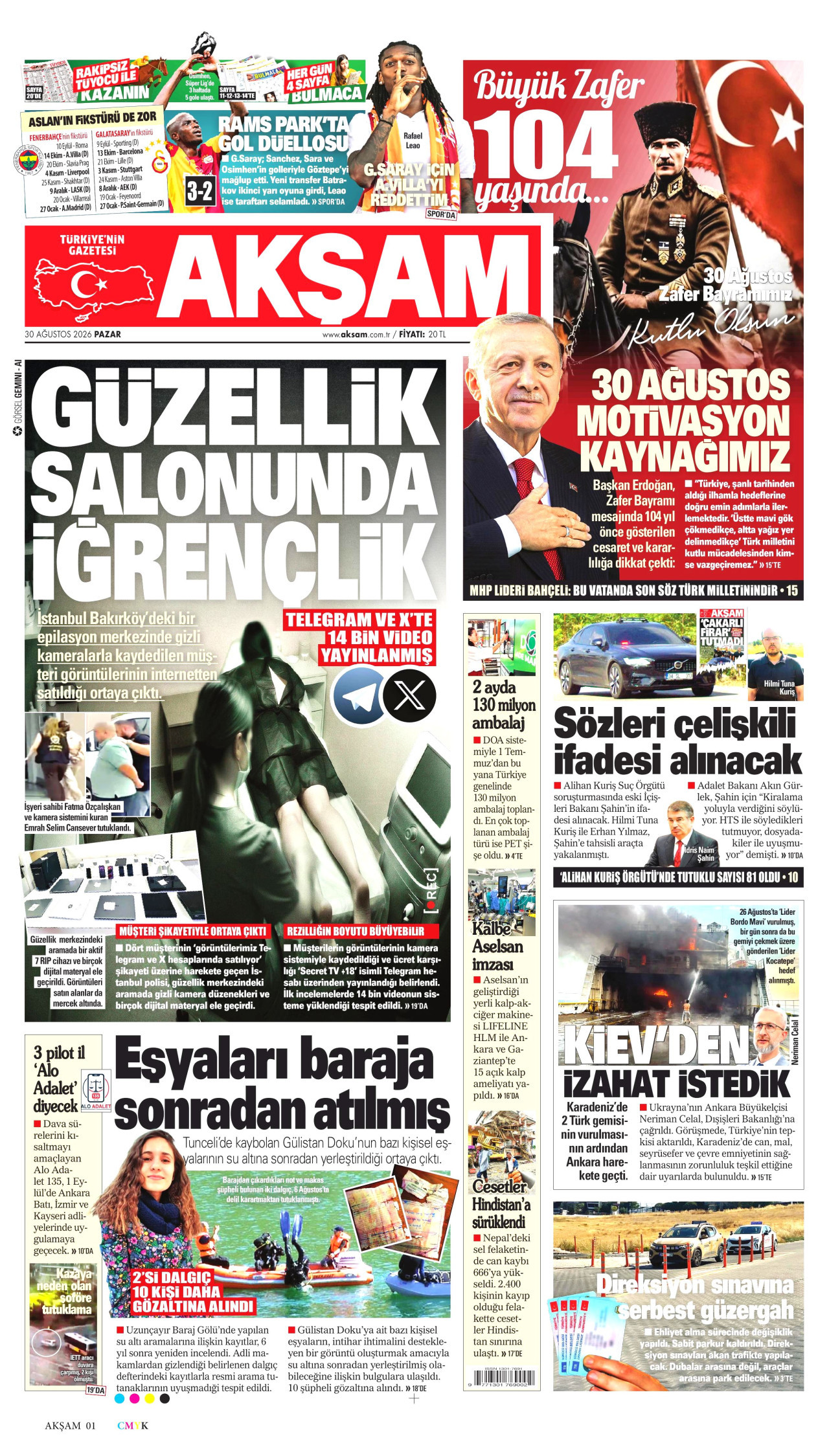 Gazeteler bugün ne yazdı? (30 Ağustos) - 9. fotoğraf