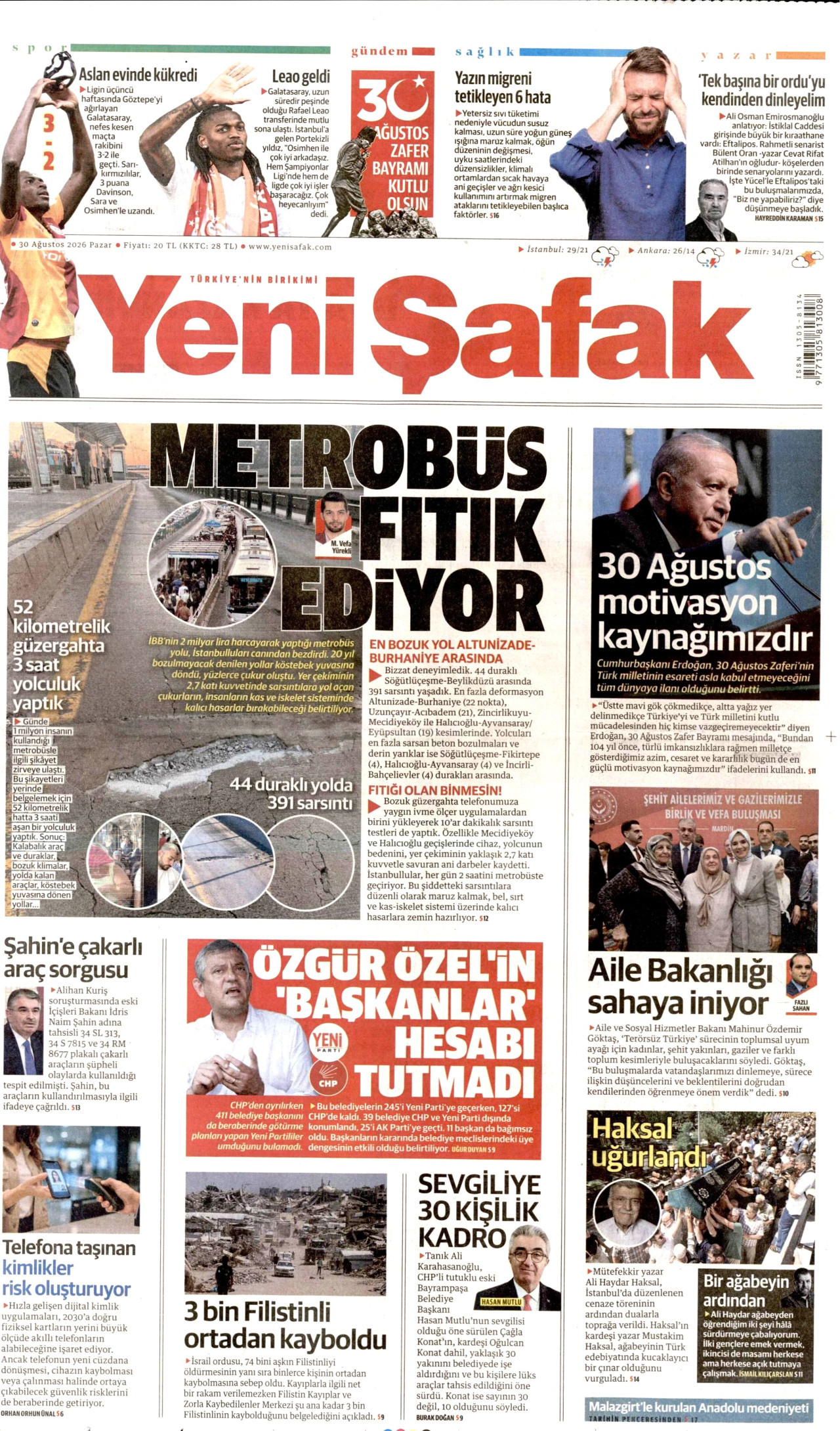Gazeteler bugün ne yazdı? (30 Ağustos) - 6. fotoğraf