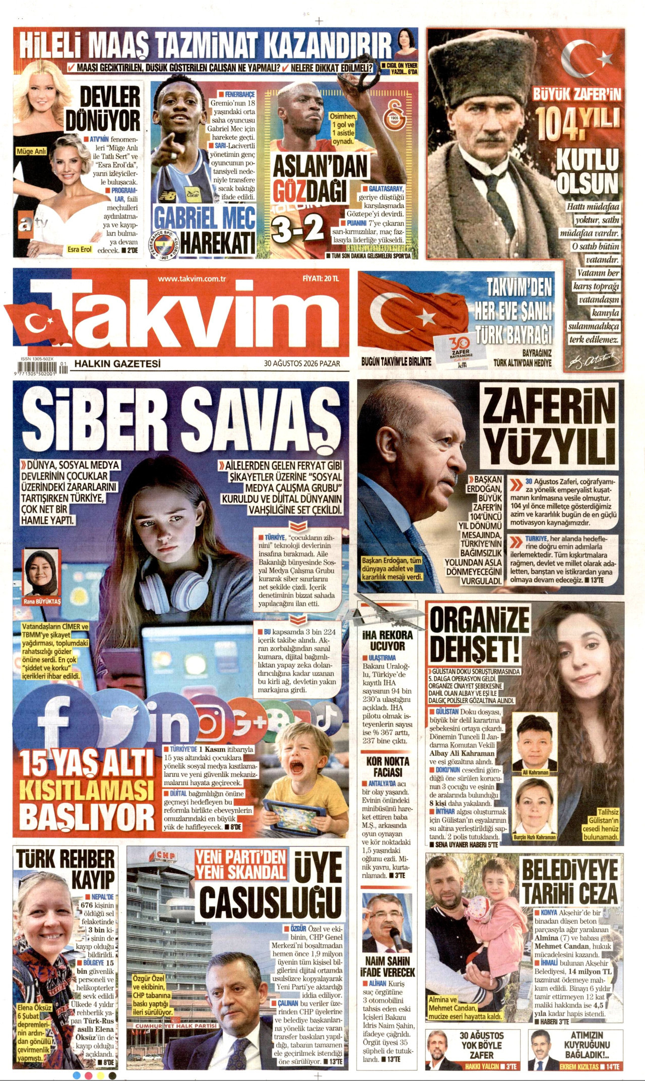 Gazeteler bugün ne yazdı? (30 Ağustos) - 10. fotoğraf