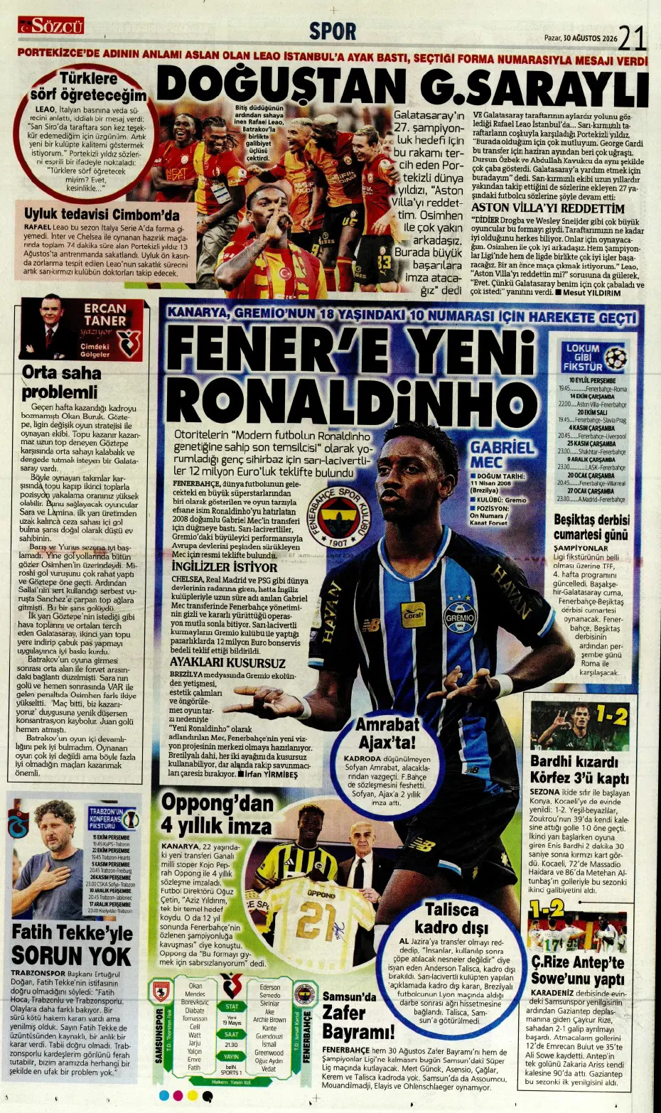 Galatasaray için Villa'yı reddettim | Spor manşetleri - 19. fotoğraf