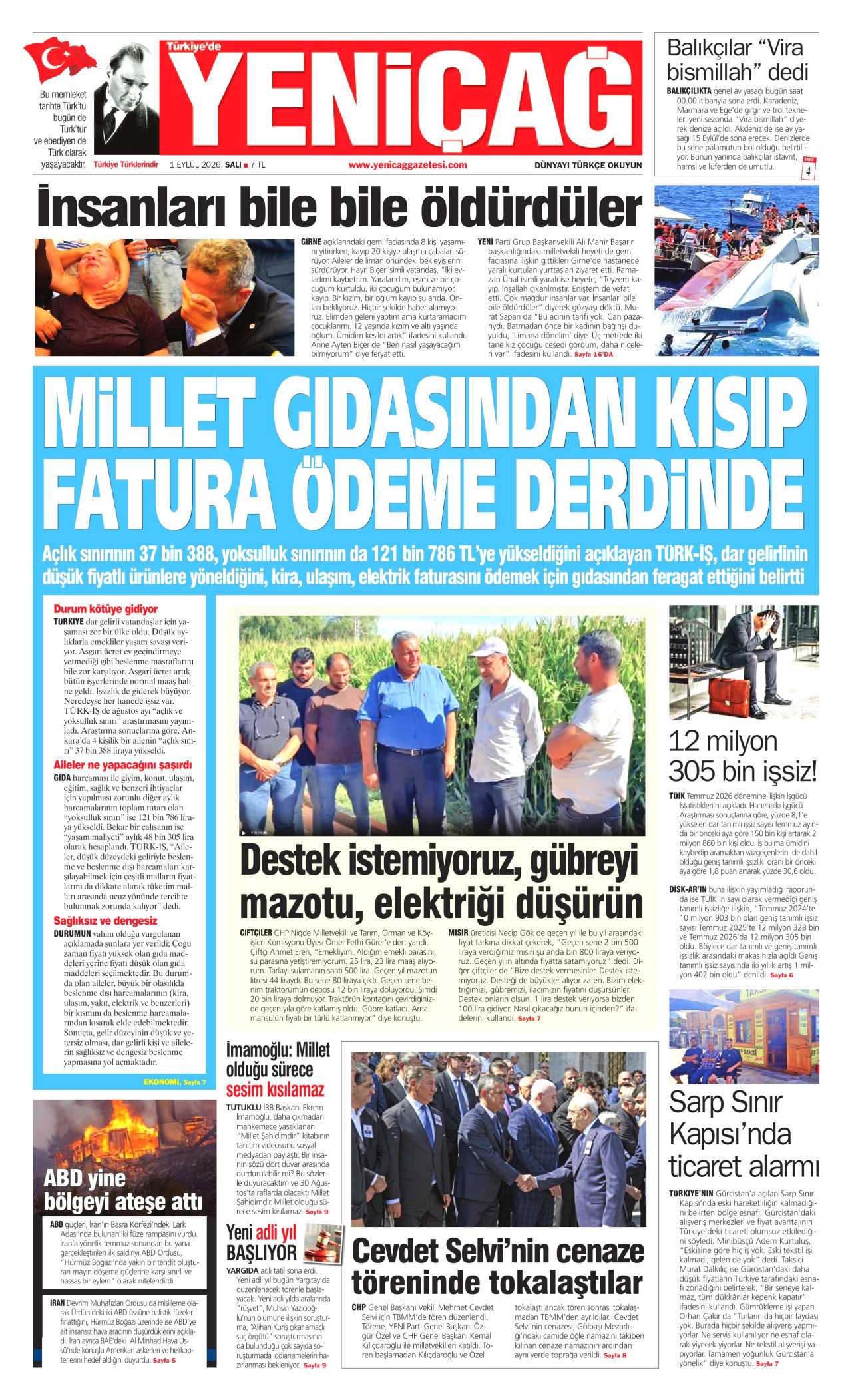 Gazeteler bugün ne yazdı? (1 Eylül) - 7. fotoğraf