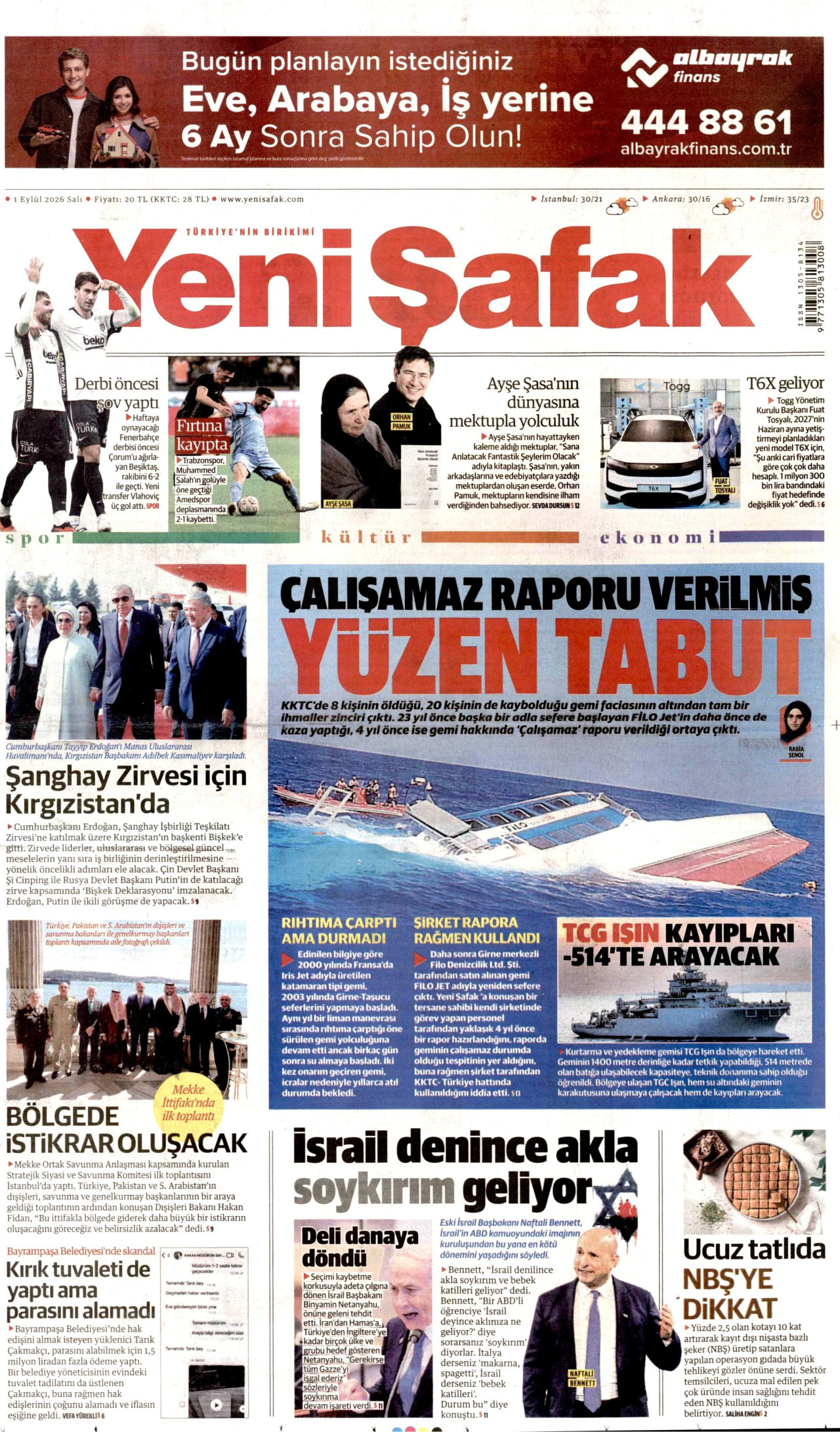 Gazeteler bugün ne yazdı? (1 Eylül) - 5. fotoğraf