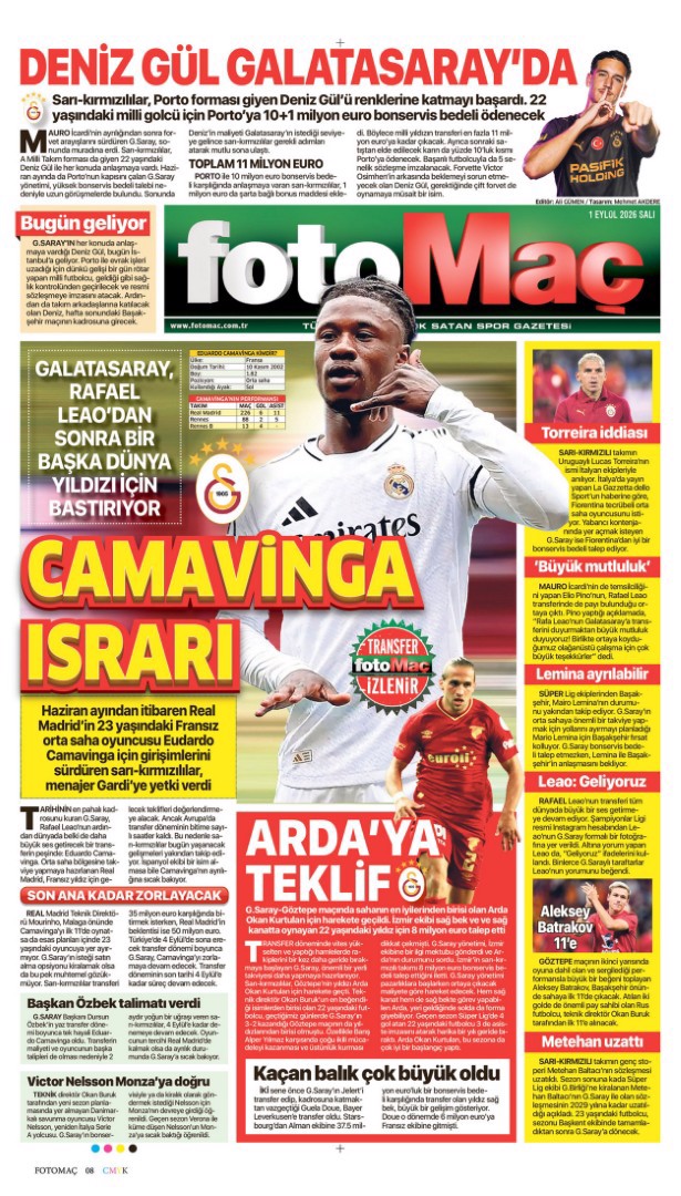 Camavinga ısrarı | Spor manşetleri - 1. fotoğraf