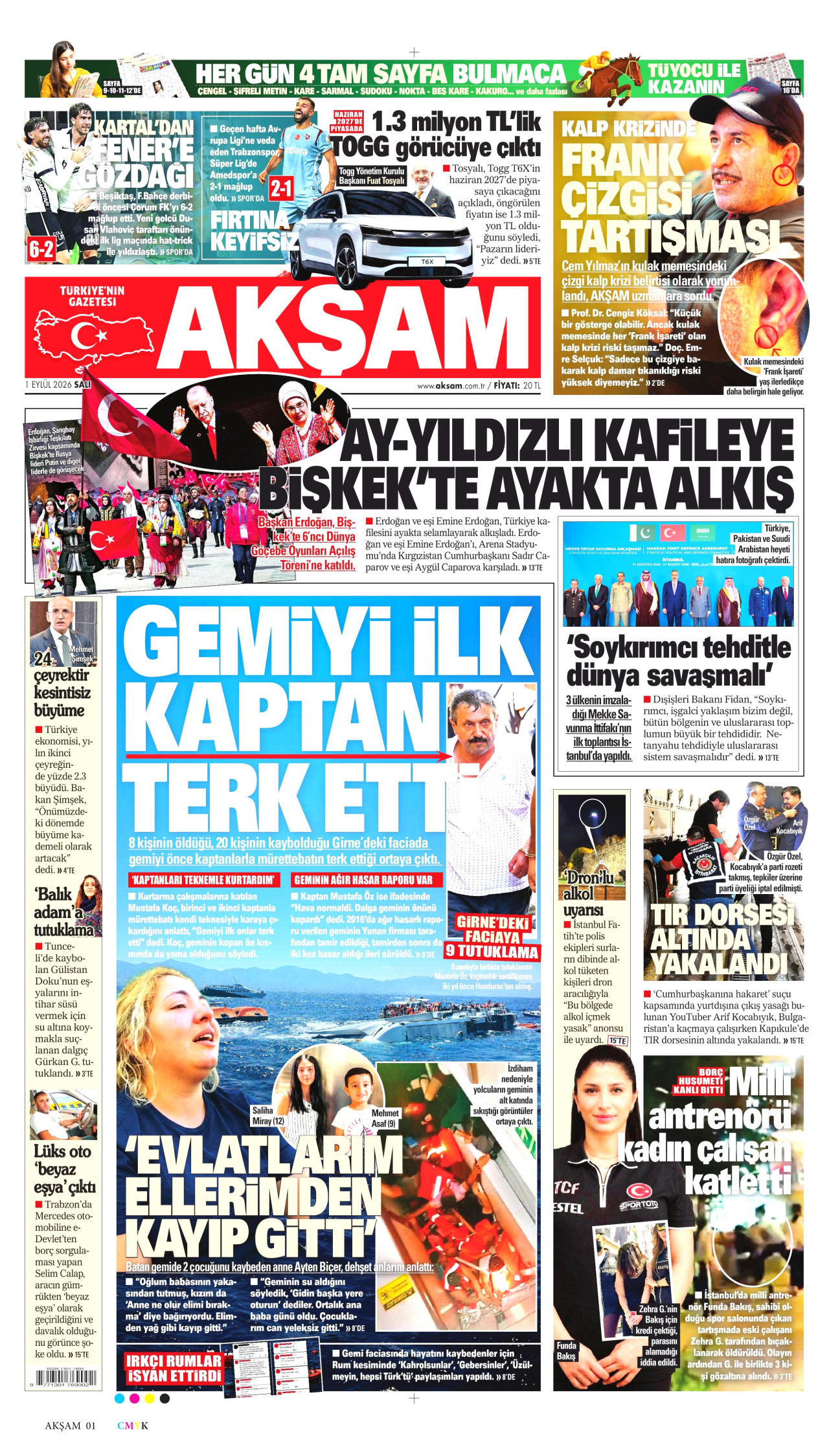 Gazeteler bugün ne yazdı? (1 Eylül) - 2. fotoğraf