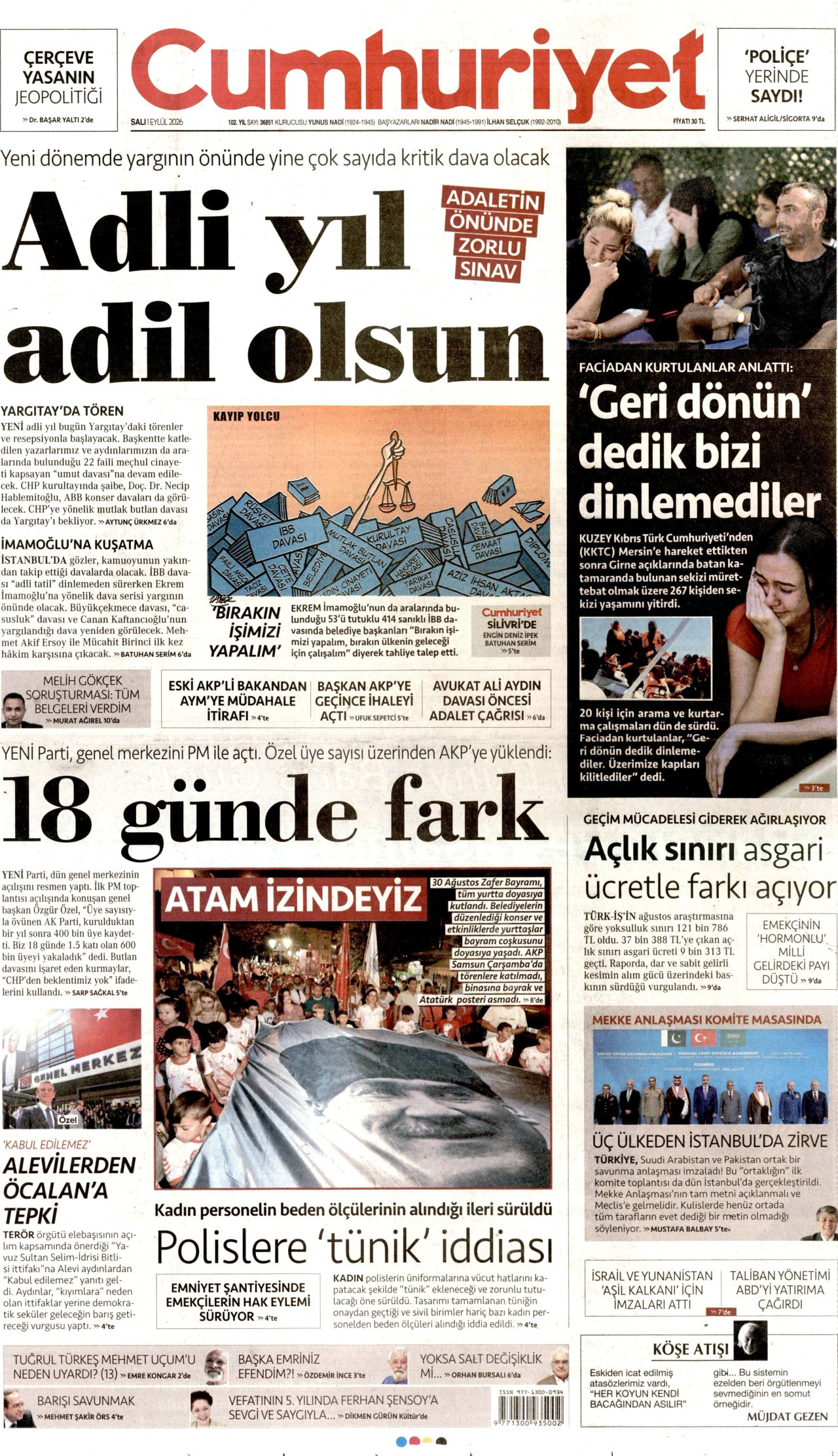 Gazeteler bugün ne yazdı? (1 Eylül) - 10. fotoğraf