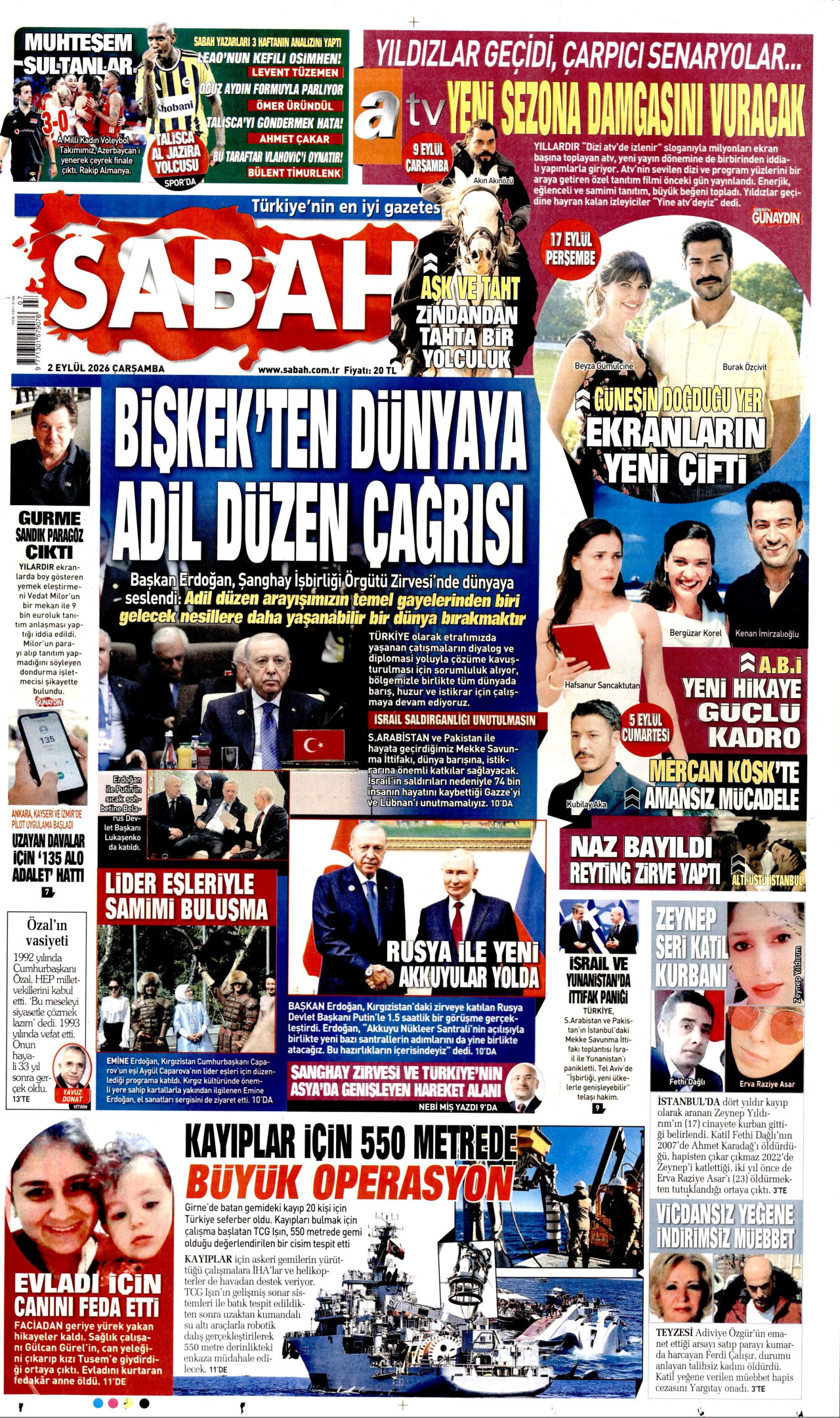 Gazeteler bugün ne yazdı? (2 Eylül) - 2. fotoğraf