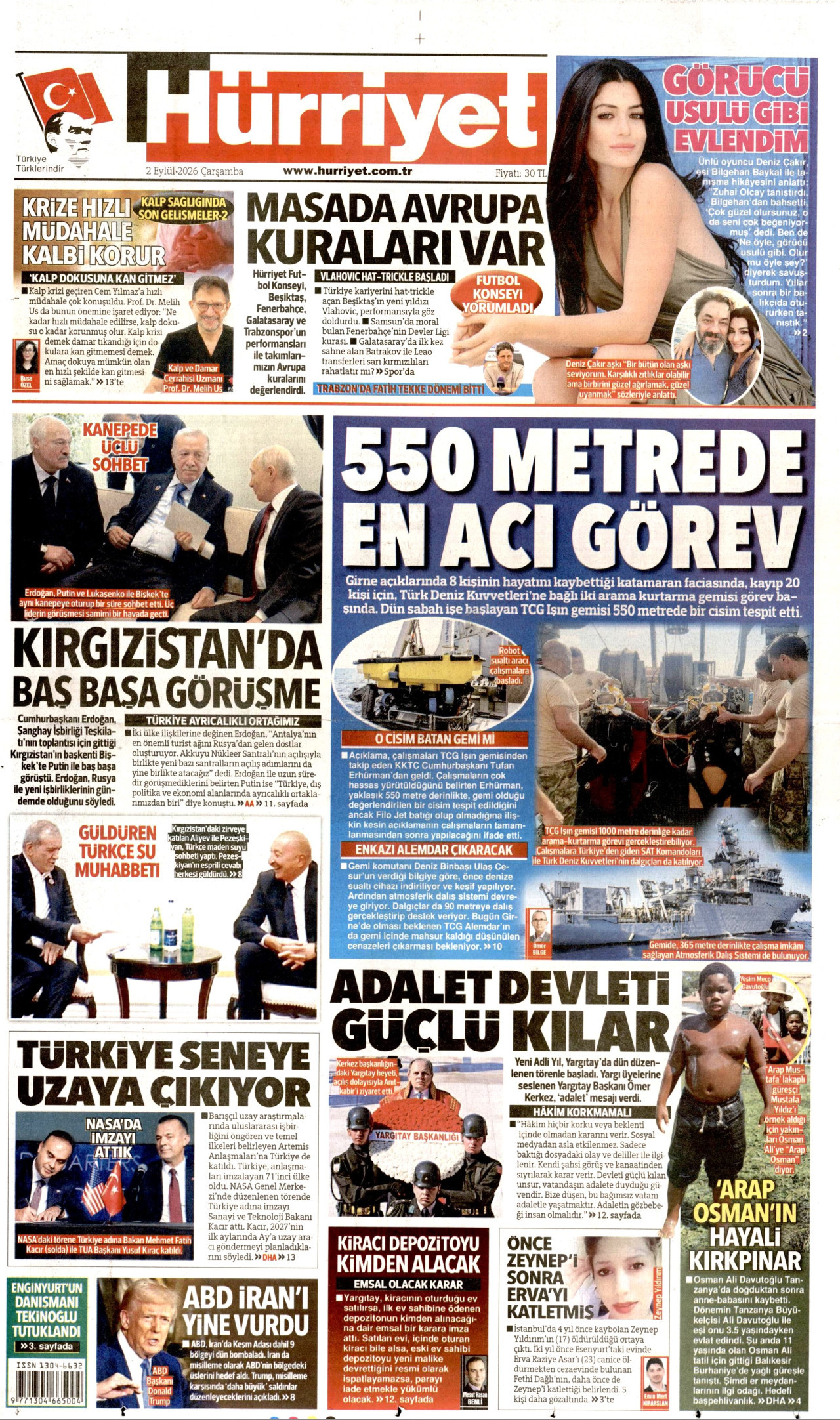 Gazeteler bugün ne yazdı? (2 Eylül) - 1. fotoğraf