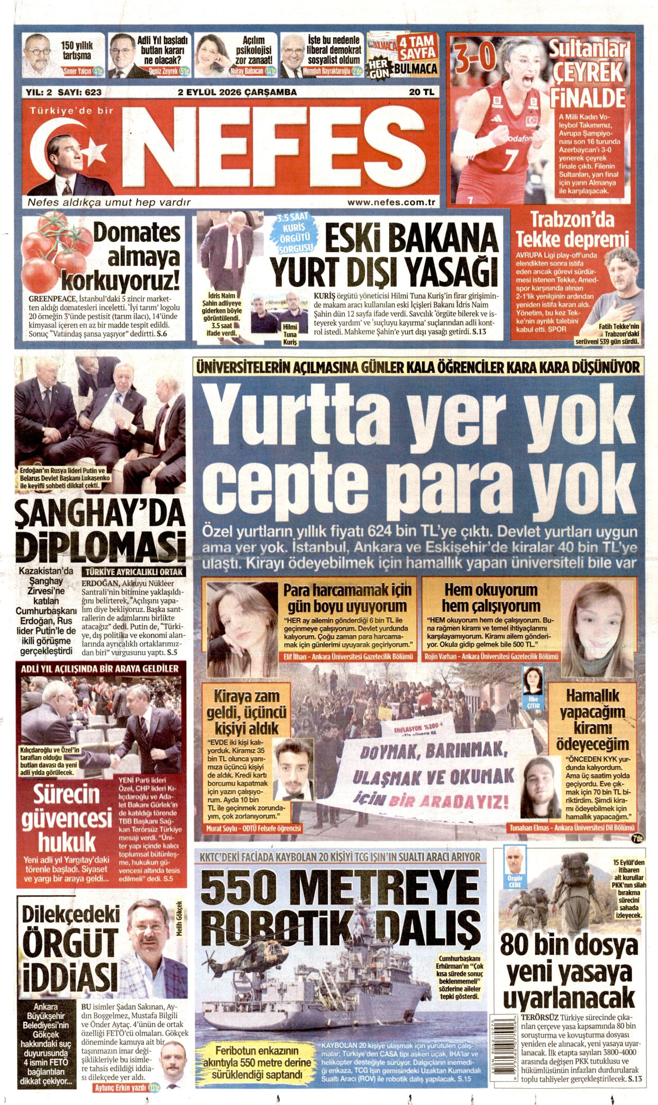 Gazeteler bugün ne yazdı? (2 Eylül) - 3. fotoğraf