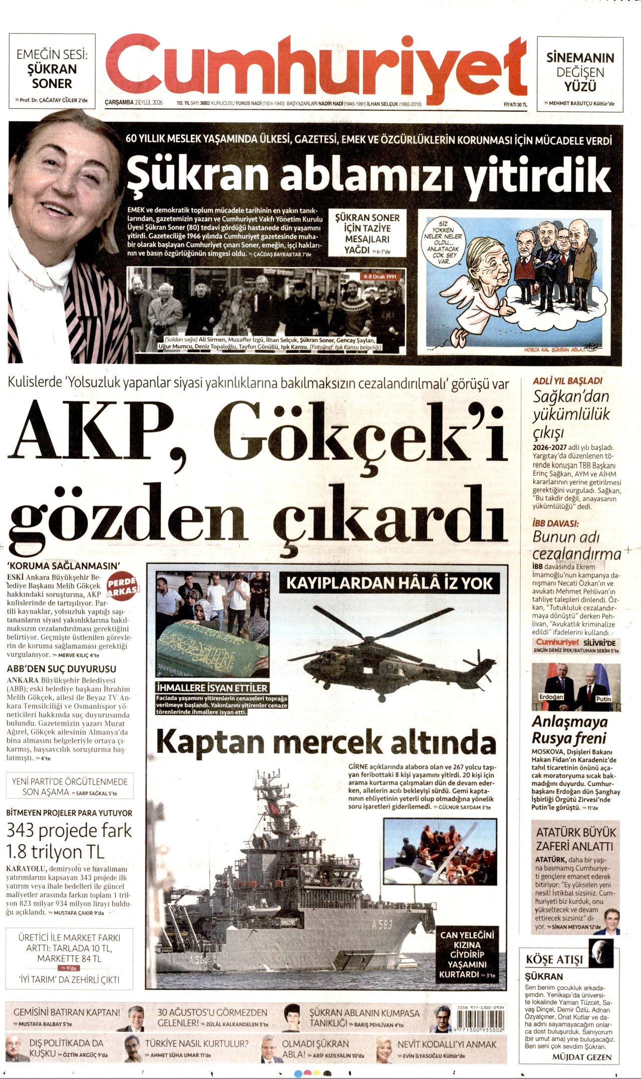 Gazeteler bugün ne yazdı? (2 Eylül) - 11. fotoğraf