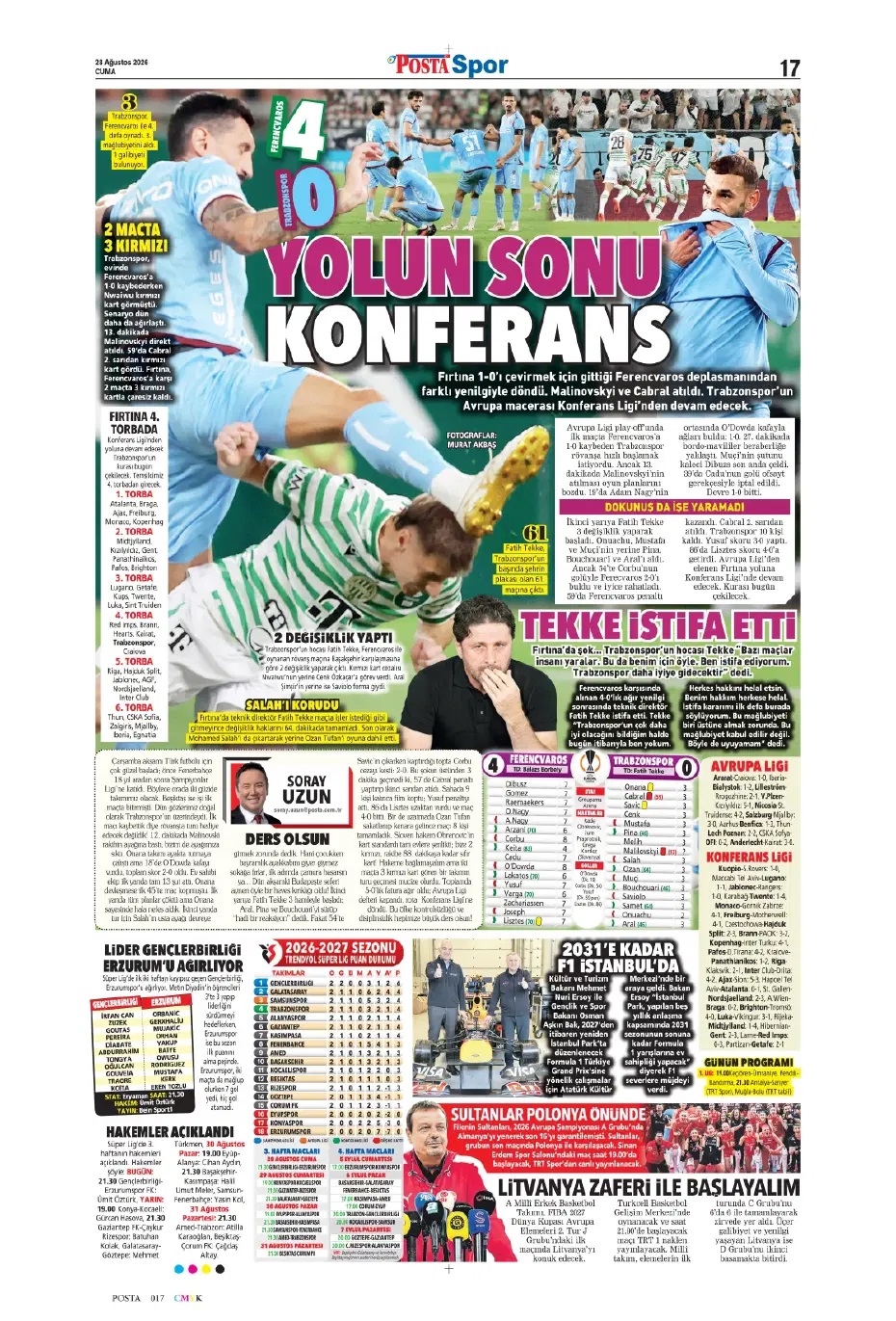 Maç sizin Avrupa bizim! Spor basını bugün ne yazdı? (3 Eylül) - 2. fotoğraf