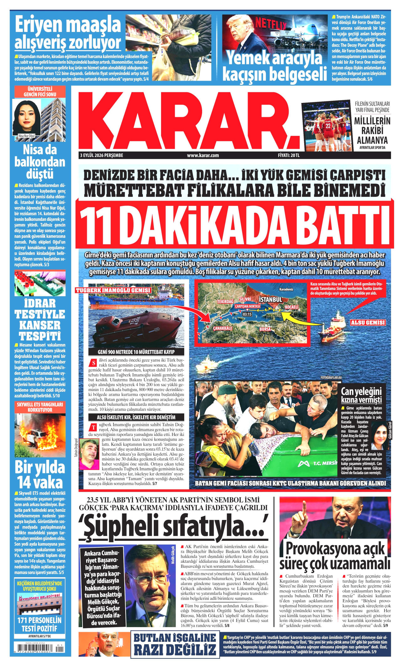 Gazeteler bugün ne yazdı? (3 Eylül) - 6. fotoğraf