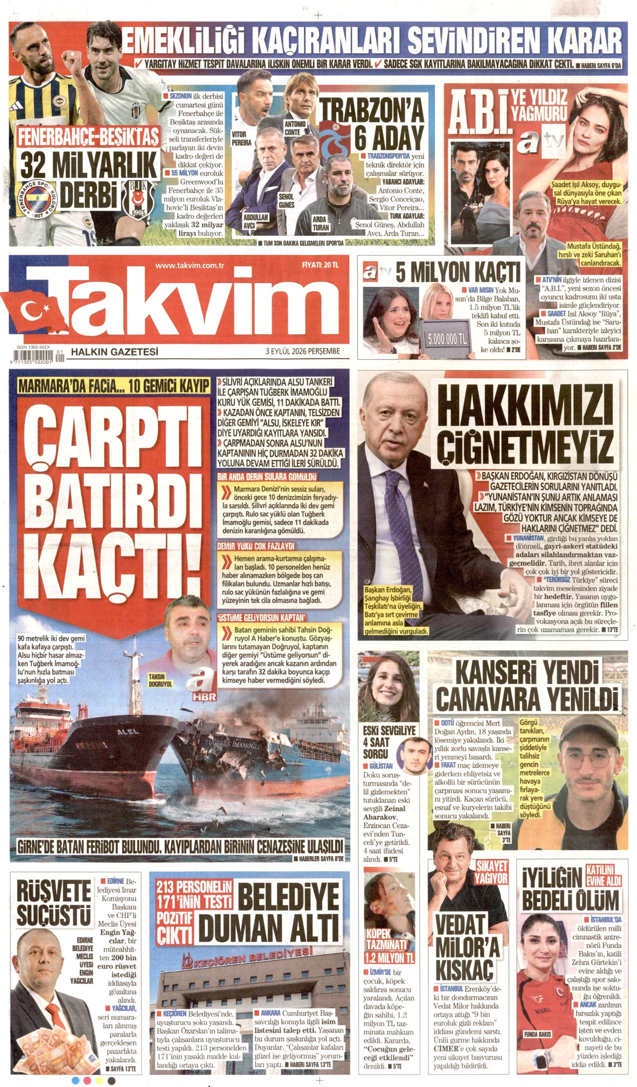 Gazeteler bugün ne yazdı? (3 Eylül) - 10. fotoğraf