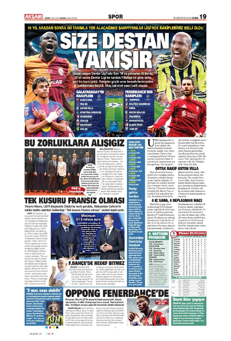 Maç sizin Avrupa bizim! Spor basını bugün ne yazdı? (3 Eylül) - 10. fotoğraf
