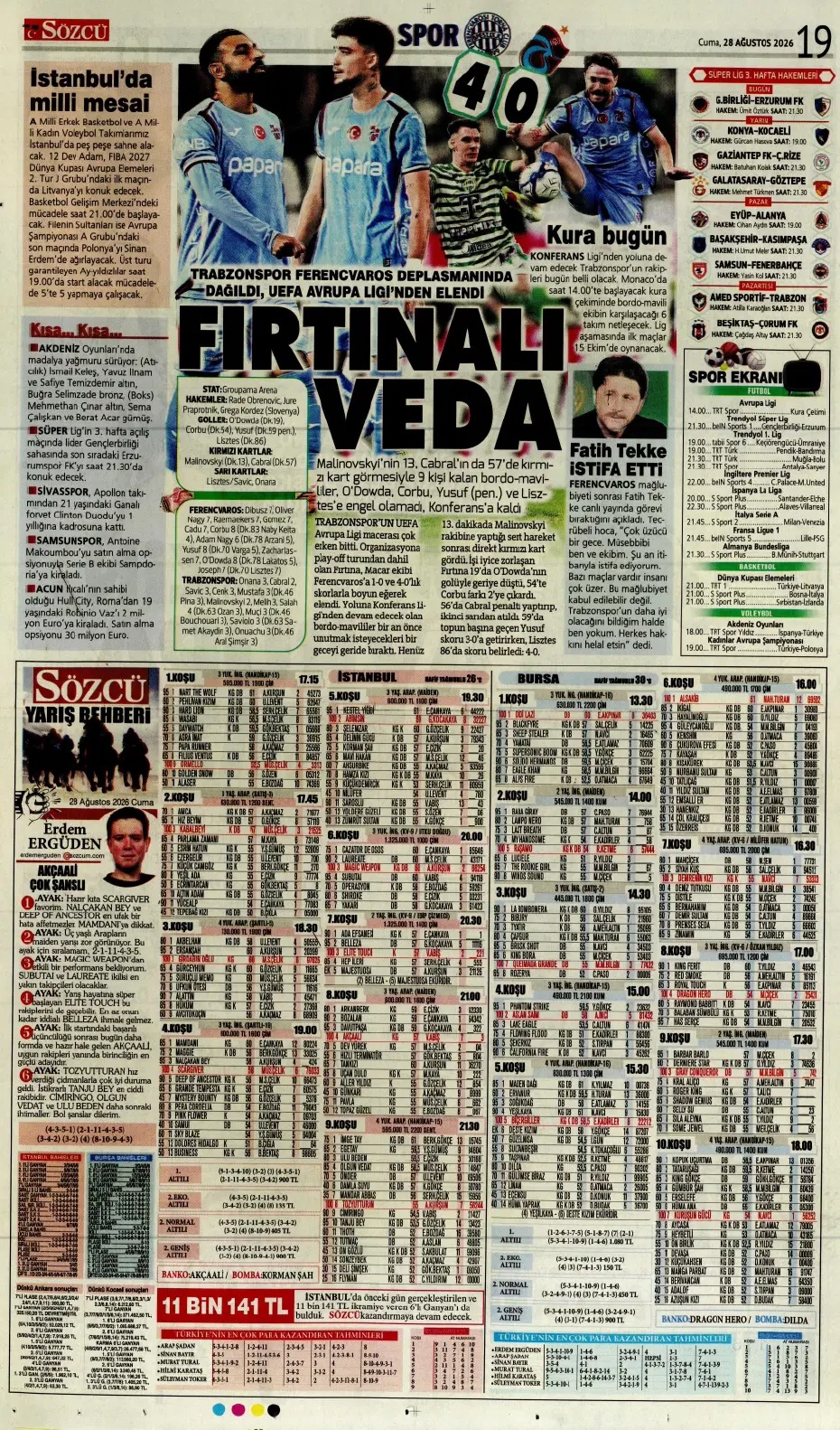 Maç sizin Avrupa bizim! Spor basını bugün ne yazdı? (3 Eylül) - 9. fotoğraf