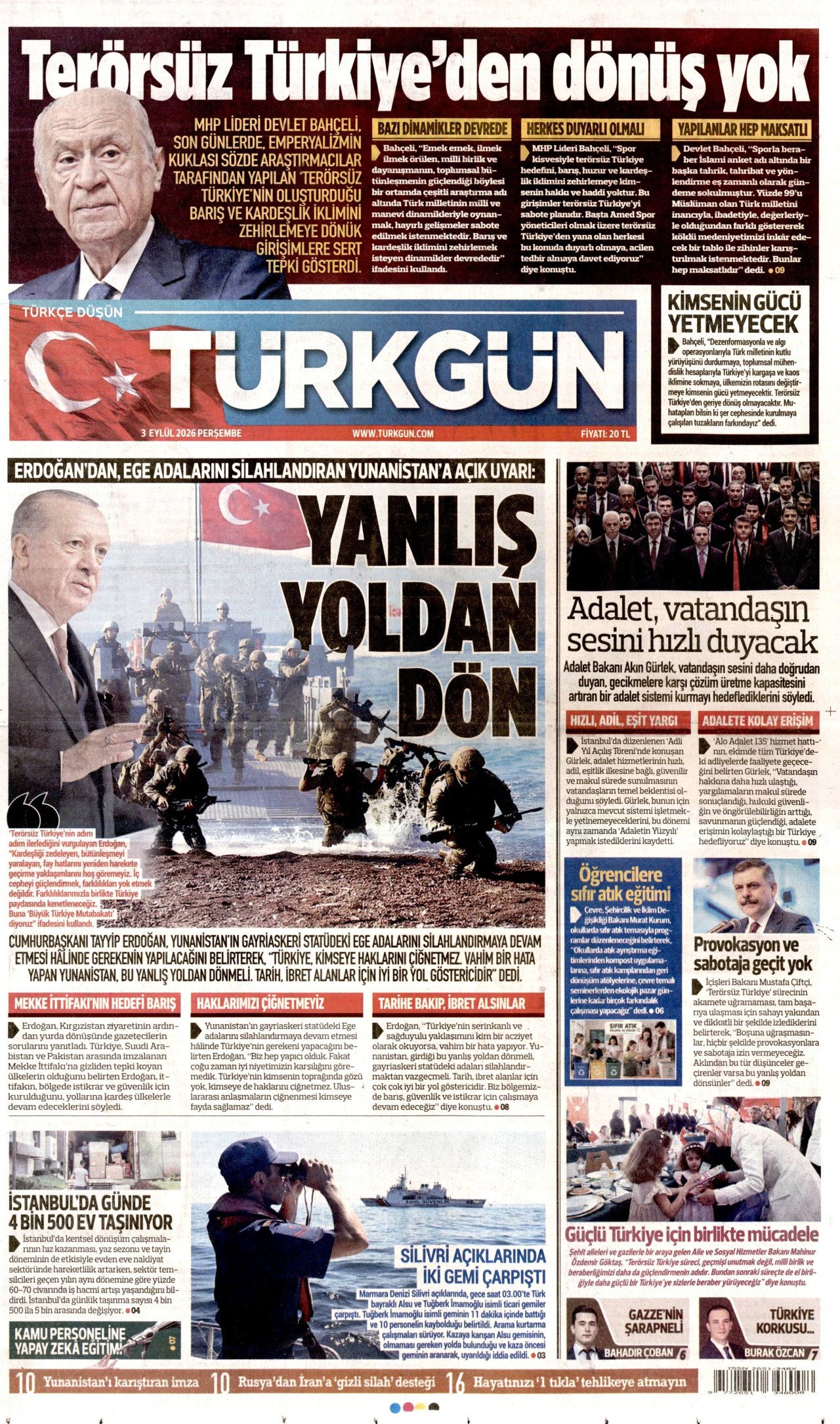 Gazeteler bugün ne yazdı? (3 Eylül) - 8. fotoğraf
