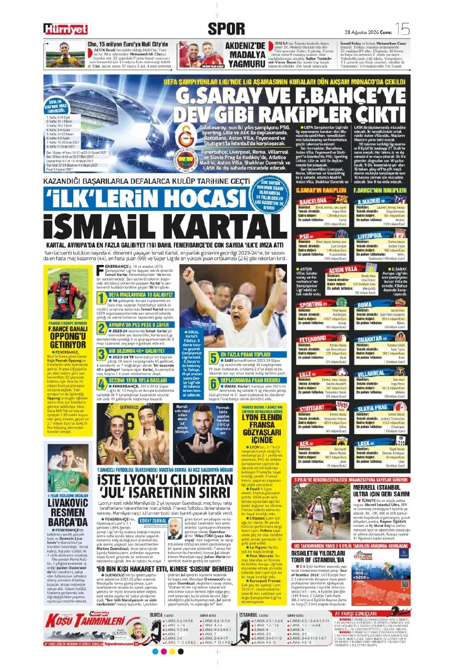 Maç sizin Avrupa bizim! Spor basını bugün ne yazdı? (3 Eylül) - 6. fotoğraf