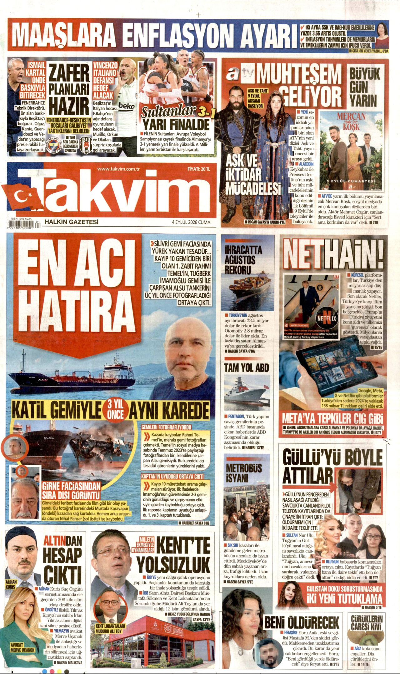 Gazeteler bugün ne yazdı? (4 Eylül) - 12. fotoğraf