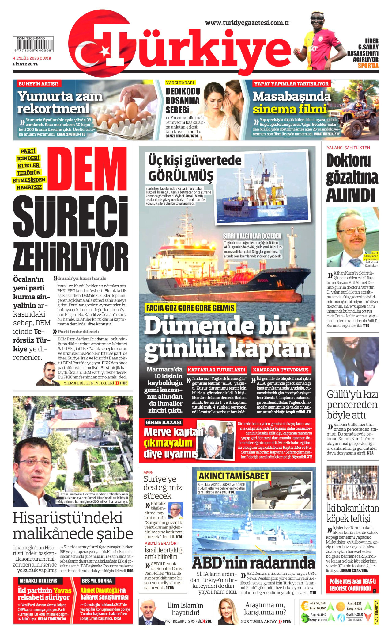 Gazeteler bugün ne yazdı? (4 Eylül) - 2. fotoğraf