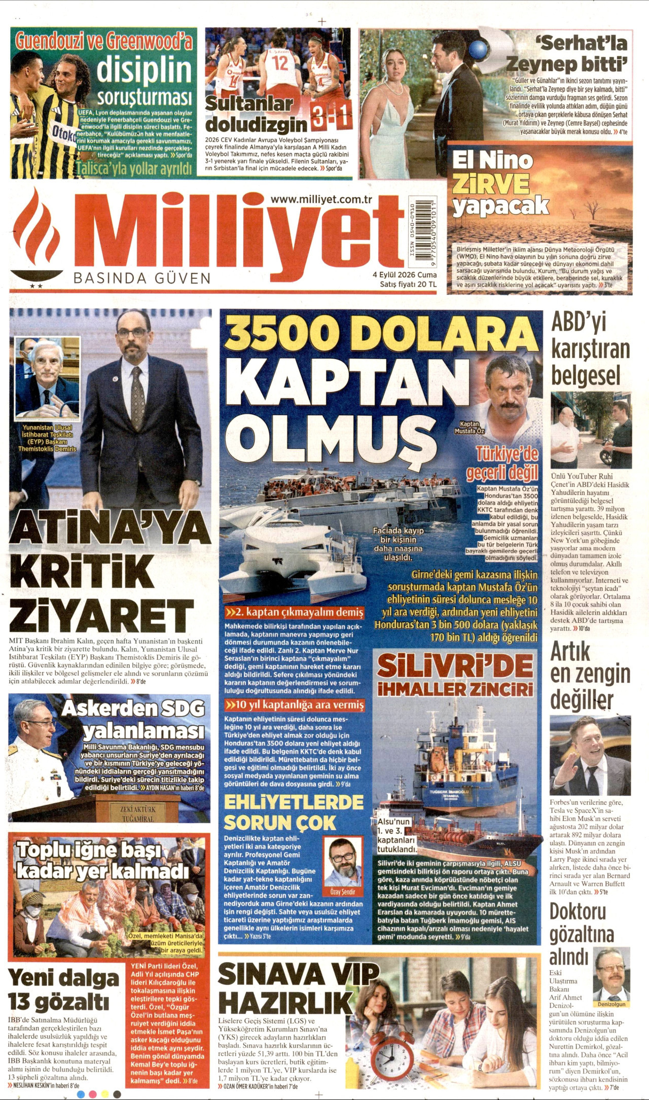 Gazeteler bugün ne yazdı? (4 Eylül) - 8. fotoğraf